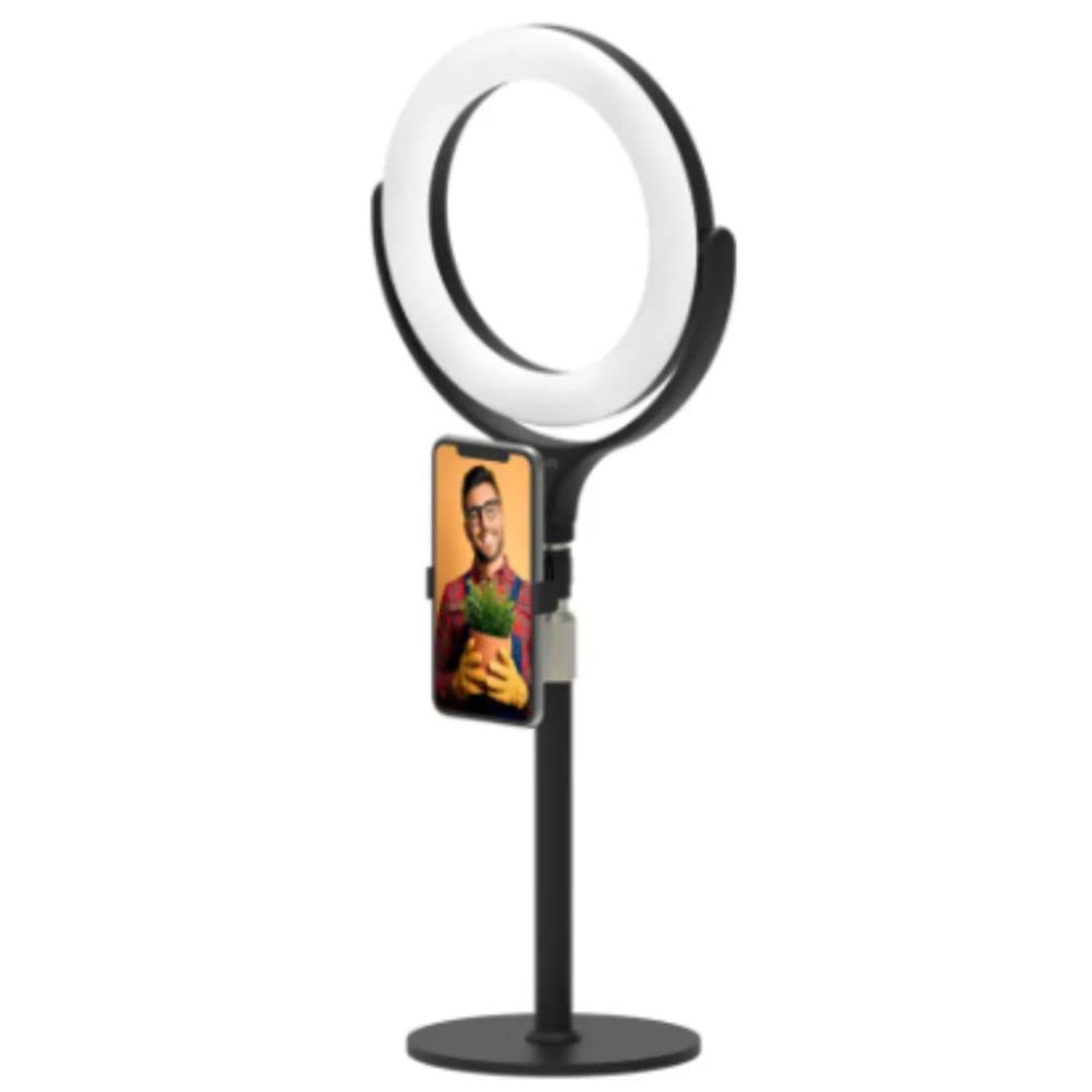 8-in LED Ring Light w/ Phone Mount Halo Glow