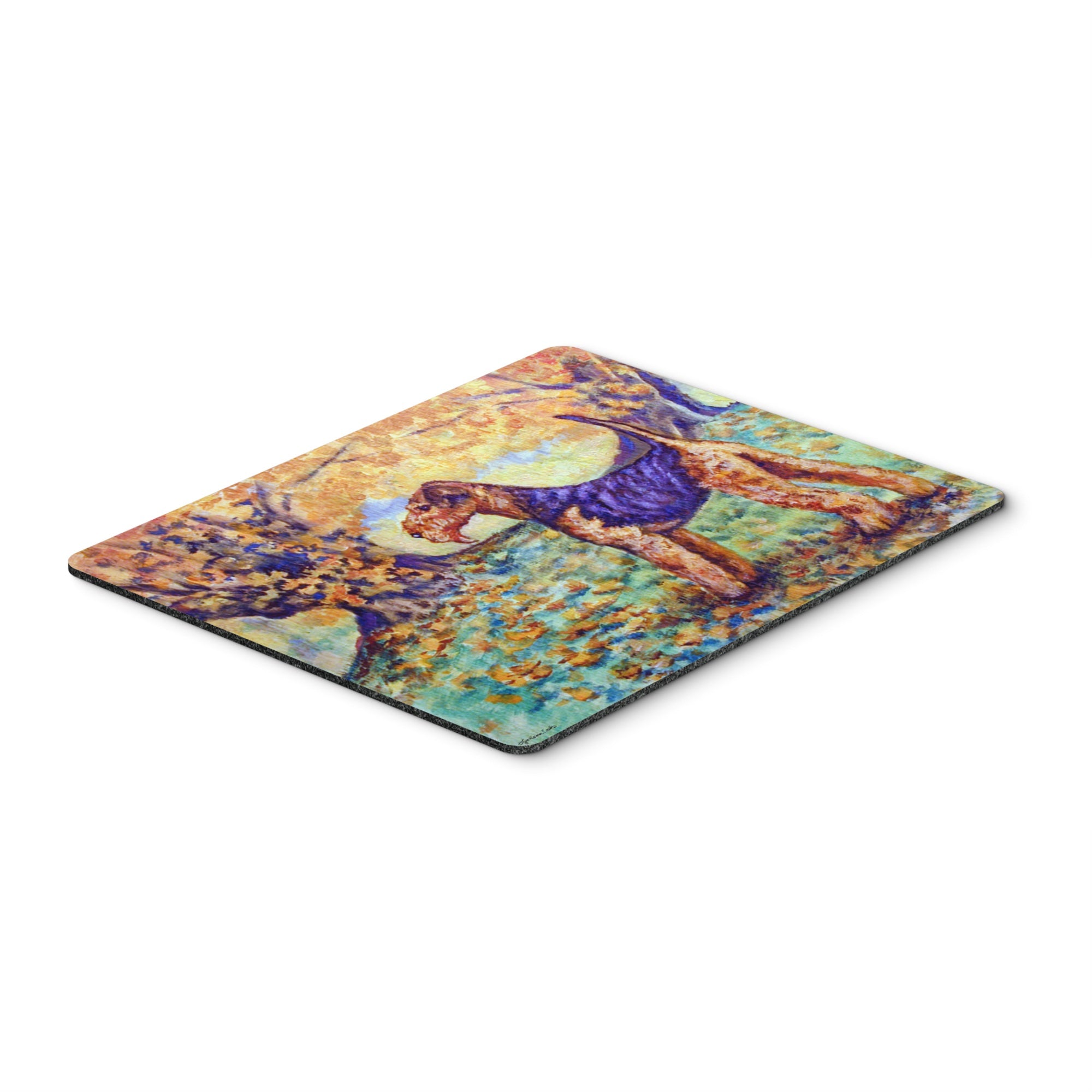 Carolines Treasures Autumn Airedale Terrier Mouse Pad/Hot Pad/Trivet (7343MP)