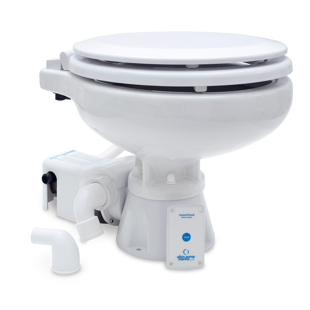Albin Group Marine Toilet Standard Electric Evo Compact Low - 12V,WBHDWB07R3RB9QK