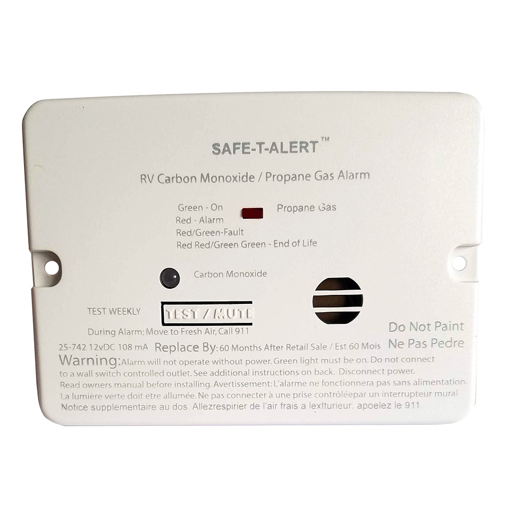 Safe-T-Alert Combo Carbon Monoxide Propane Alarm - Flush Mount - Mini - White,WBAUVA001345704
