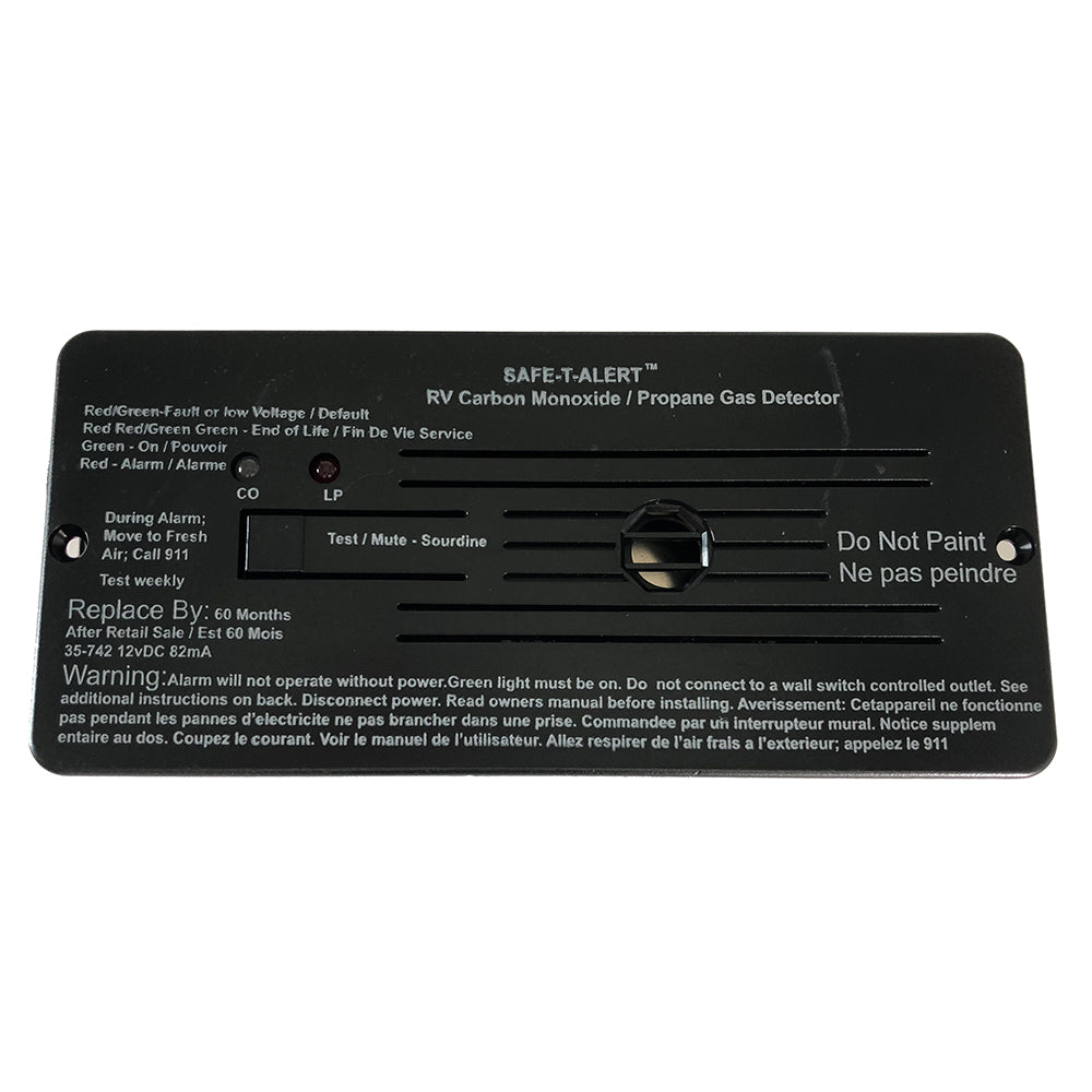 Safe-T-Alert Combo Carbon Monoxide Propane Alarms Flush Mount - Black,WBAUVA001345706