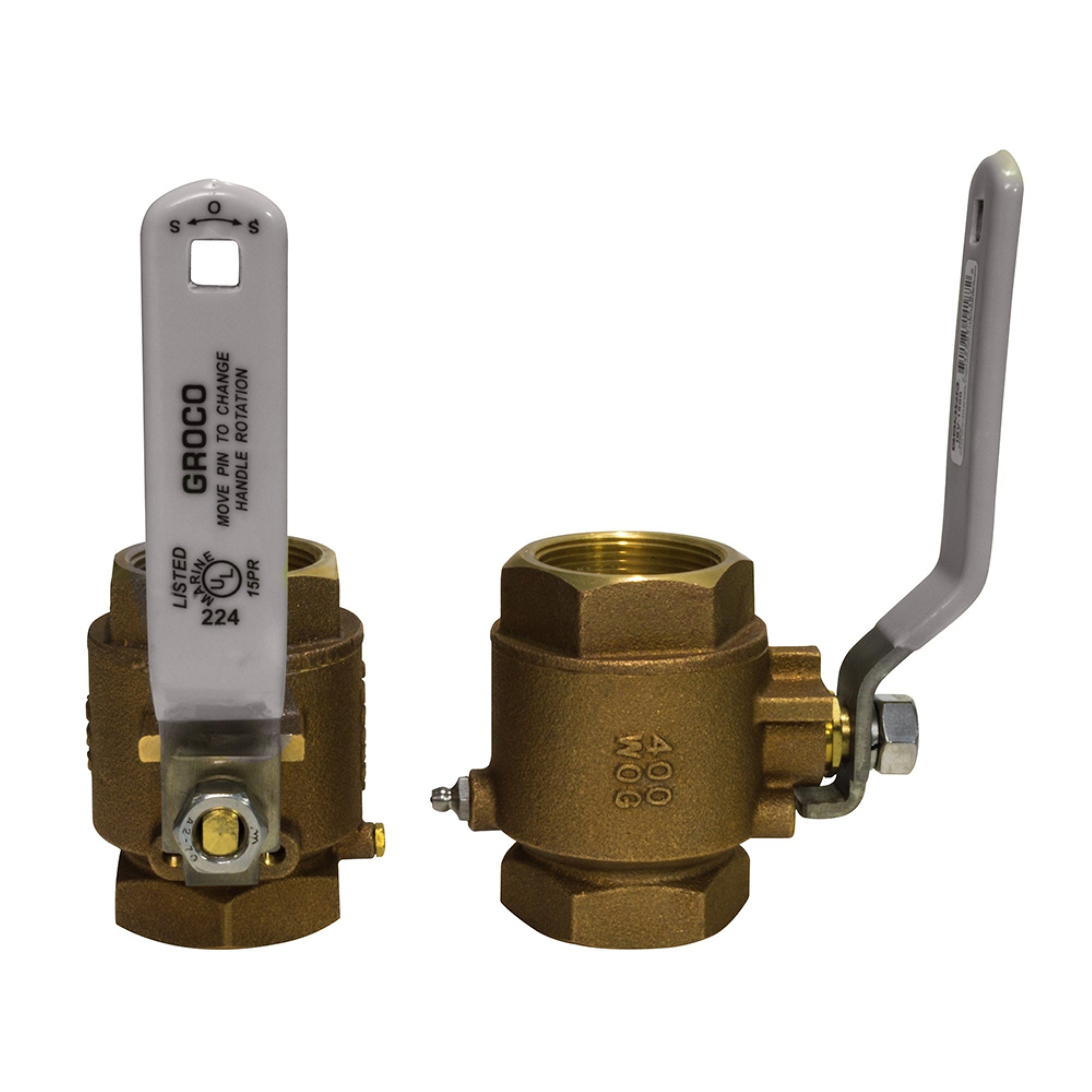 Groco 1 1/4'' Npt Bronze In-Line Ball Valve,WBIASB000N9RLB4