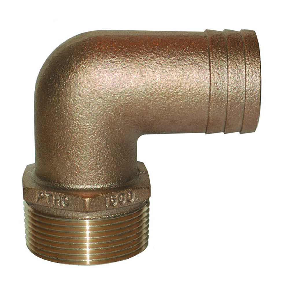 Groco 1'' Npt X 1'' Id Bronze 90 Degree Pipe To Hose Fitting Standard Flow Elbow,WBAUVA001345731
