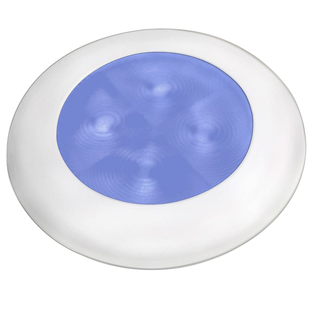 Hella Marine Blue Led Round Courtesy Lamp - White Bezel - 24V,WBHOMB08C1YHR6D