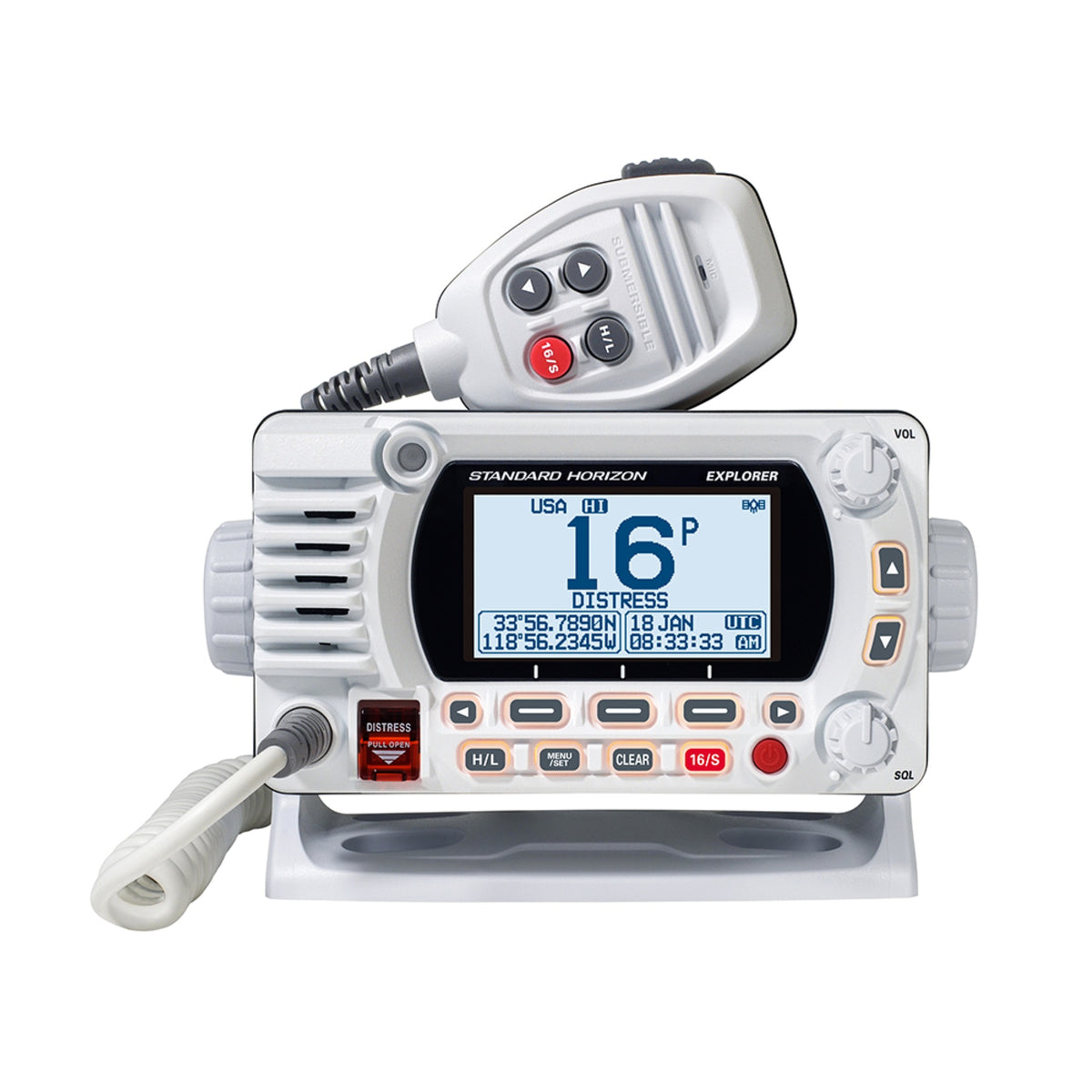 Standard Horizon Gx1800G White  Fixed Mount Vhf With Gps