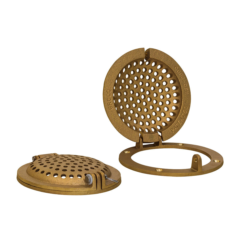 Groco Bronze Round Hull Strainer W/Access Door F/Up To 2'' Thru-Hull,WBAUVA001345785