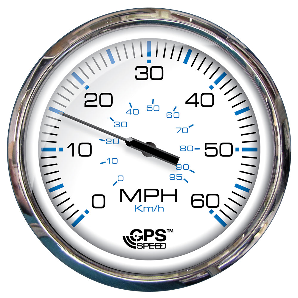 Faria Chesapeake White Ss 5'' Speedometer - 60 Mph (Gps)(Studded),WBEEAB07QYPFGWJ