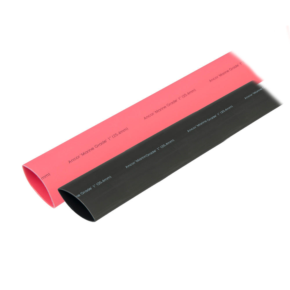 Ancor Heat Shrink Tubing 1'' X 3'' - Black &Amp; Red Combo,WBHDWB000NI5JZU