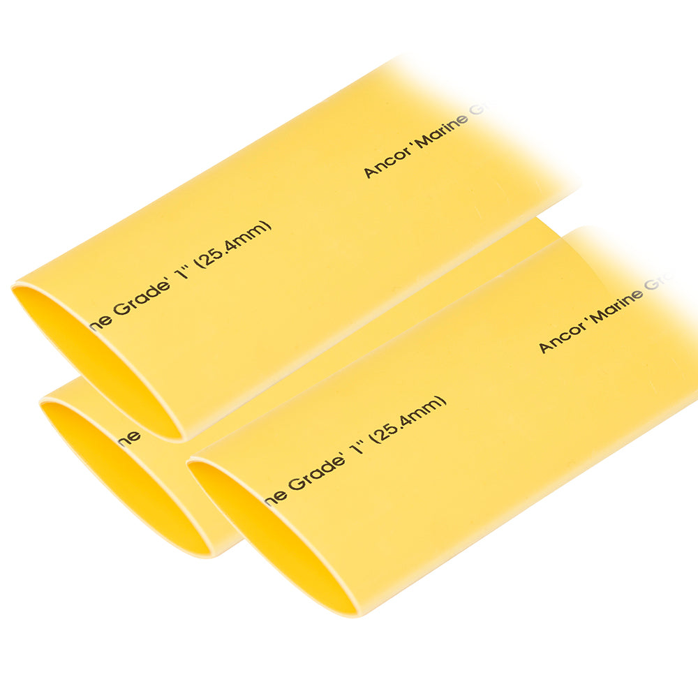 Ancor Heat Shrink Tubing 1'' X 3'' - Yellow - 3 Pieces,WBHDWB000NI1MZ6