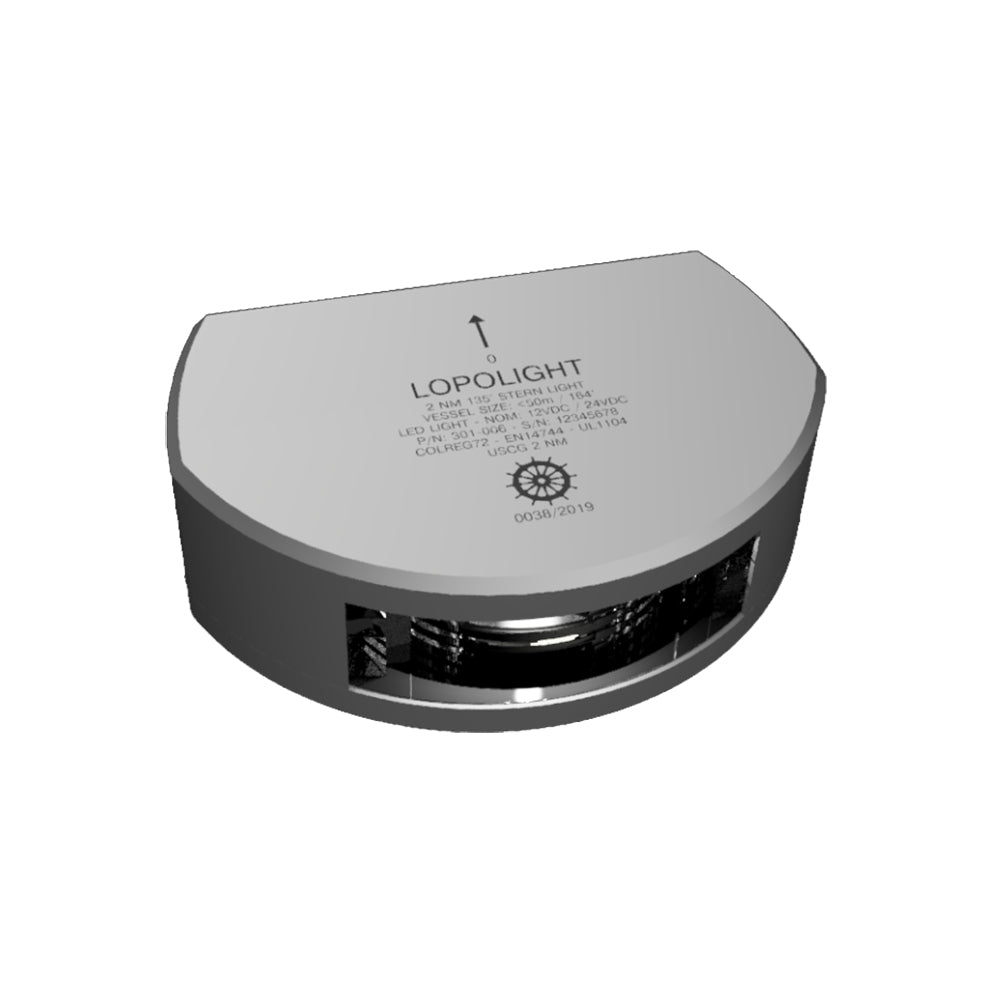 Lopolight Series 301-006 - Stern Light - 2Nm - Vertical Mount - White - Silver Housing,WBAUVB07QVHCRLP
