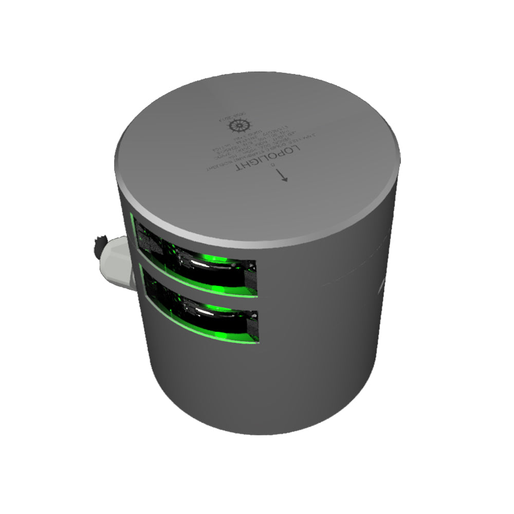 Lopolight Series 301-108 - Double Stacked Navigation Light - 3Nm - Horizontal Mount - Green - Silver Housing,WBAUVA001345817