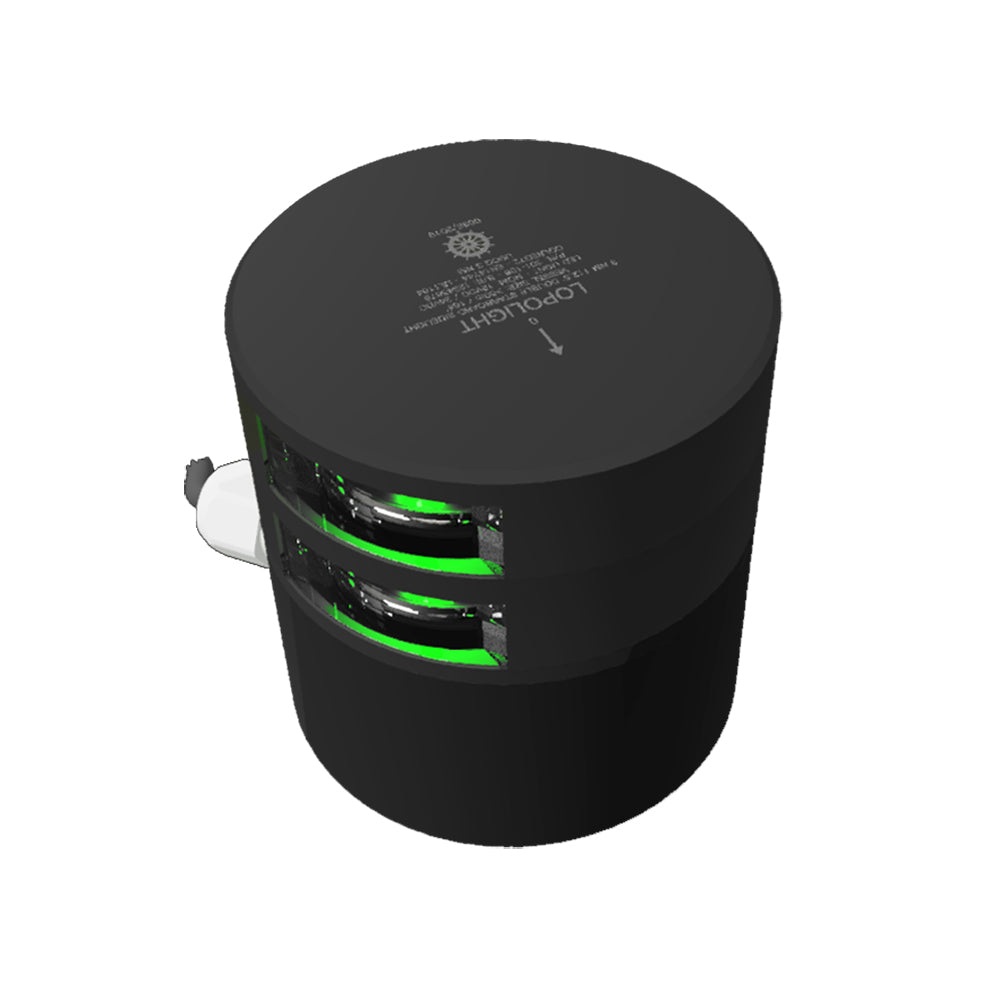Lopolight Series 301-108 - Double Stacked Navigation Light - 3Nm - Horizontal Mount - Green - Black Housing,WBAUVA001345818