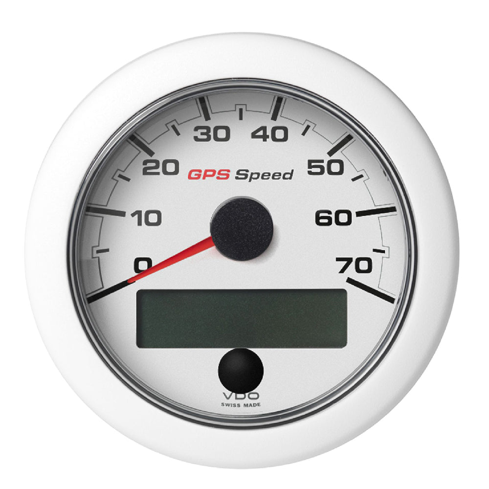 Veratron 3-3/8'' (85Mm) Oceanlink&Reg; Gps Speedometer (0-70 Kn/Mph/Kmh) - White Dial &Amp; Bezel,WBEEAB07RT6MF2N