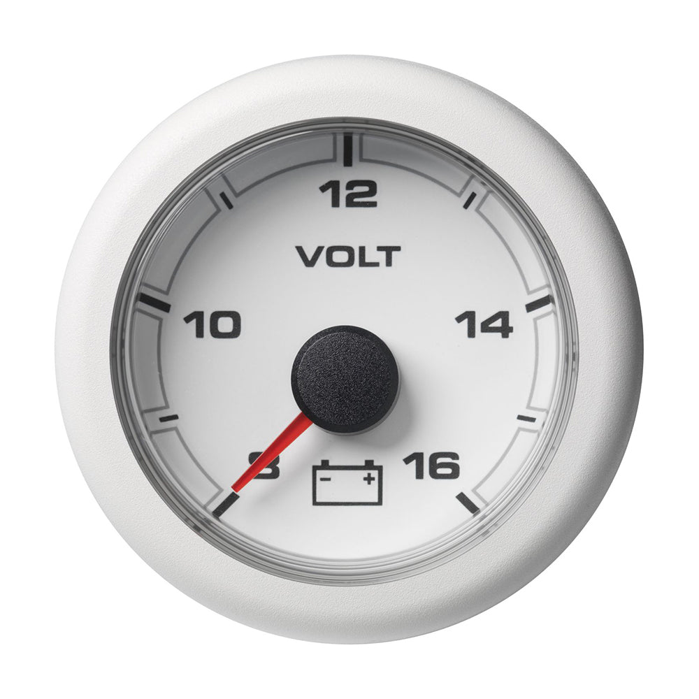 Veratron 52Mm (2-1/16'') Oceanlink Battery Voltage Gauge - 8 To 16V - White Dial &Amp; Bezel,WBEEAB07QYJZMBD