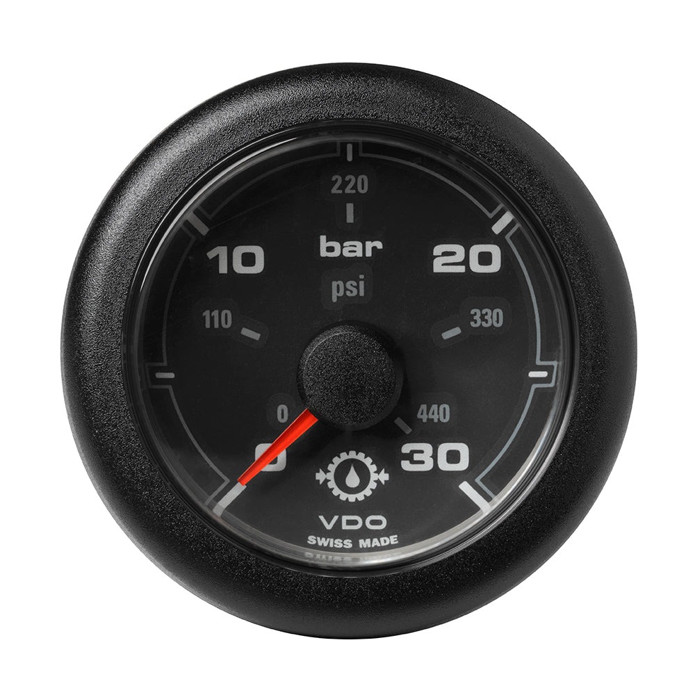 Veratron 52Mm (2-1/16'') Oceanlink Transmission Oil Pressure Gauge - 30 Bar/440 Psi - Black Dial &Amp; Bezel,WBEEAB0CHHMMR1K