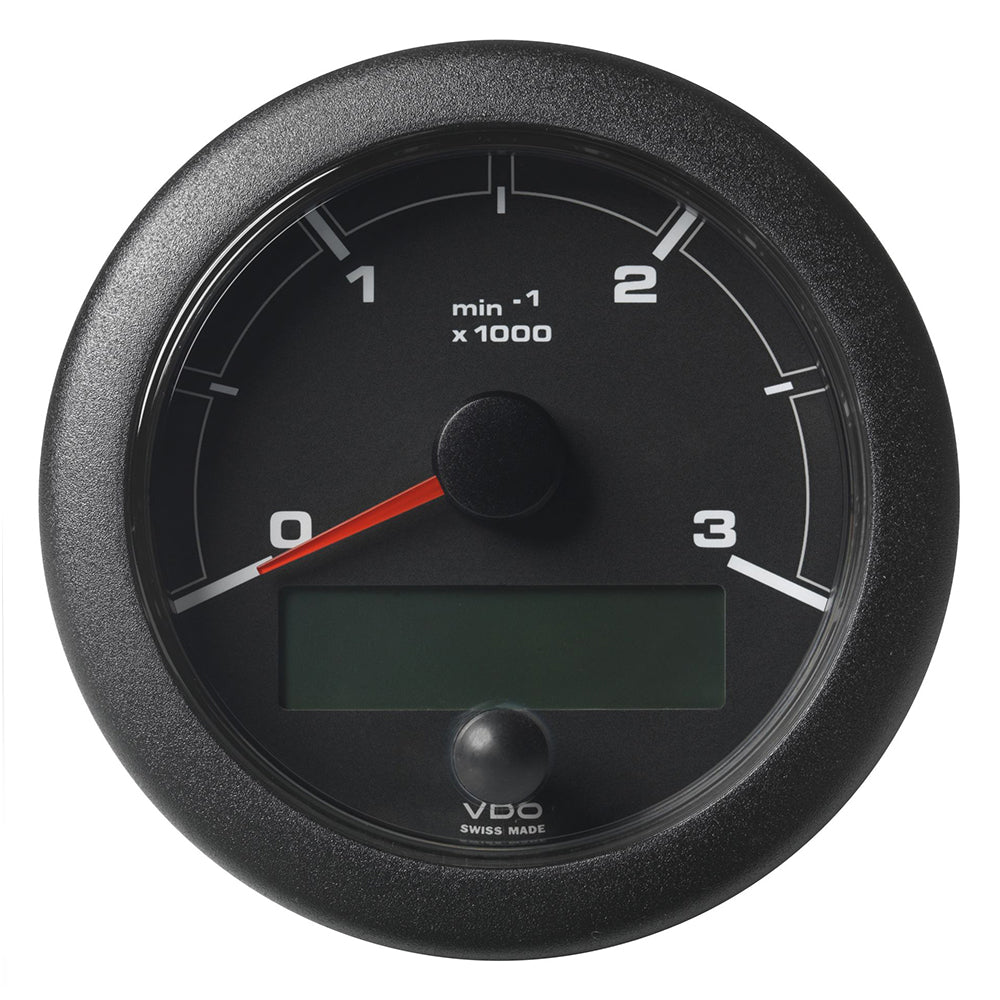 Veratron 3-3/8'' (85Mm) Oceanlink Tachometer 3000 Rpm - Black Dial &Amp; Bezel,WBEEAB08S59Y2K4