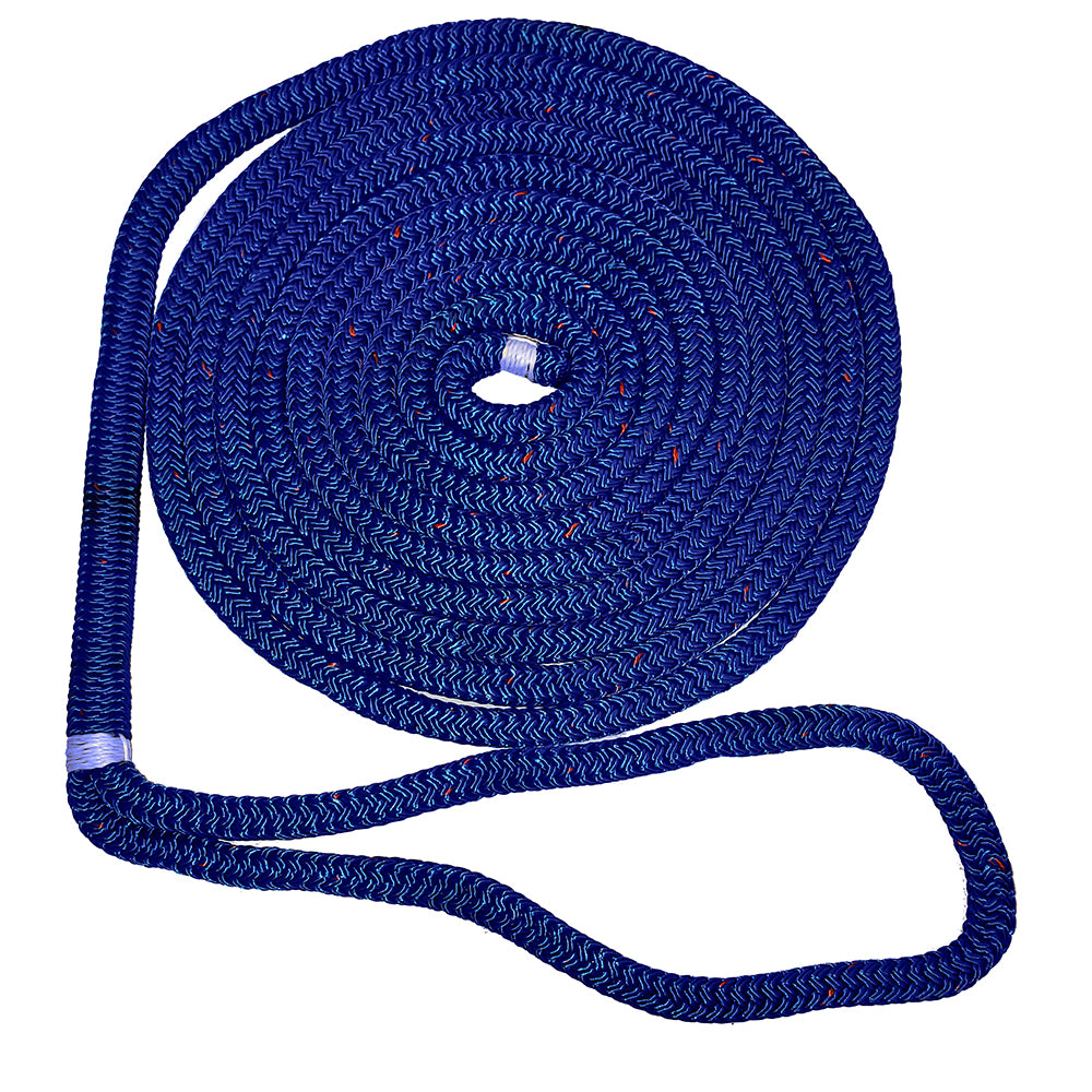 New England Ropes 5/8'' Double Braid Dock Line - Blue W/Tracer - 25&#39;,WBAUVB0CWYWPTJ1