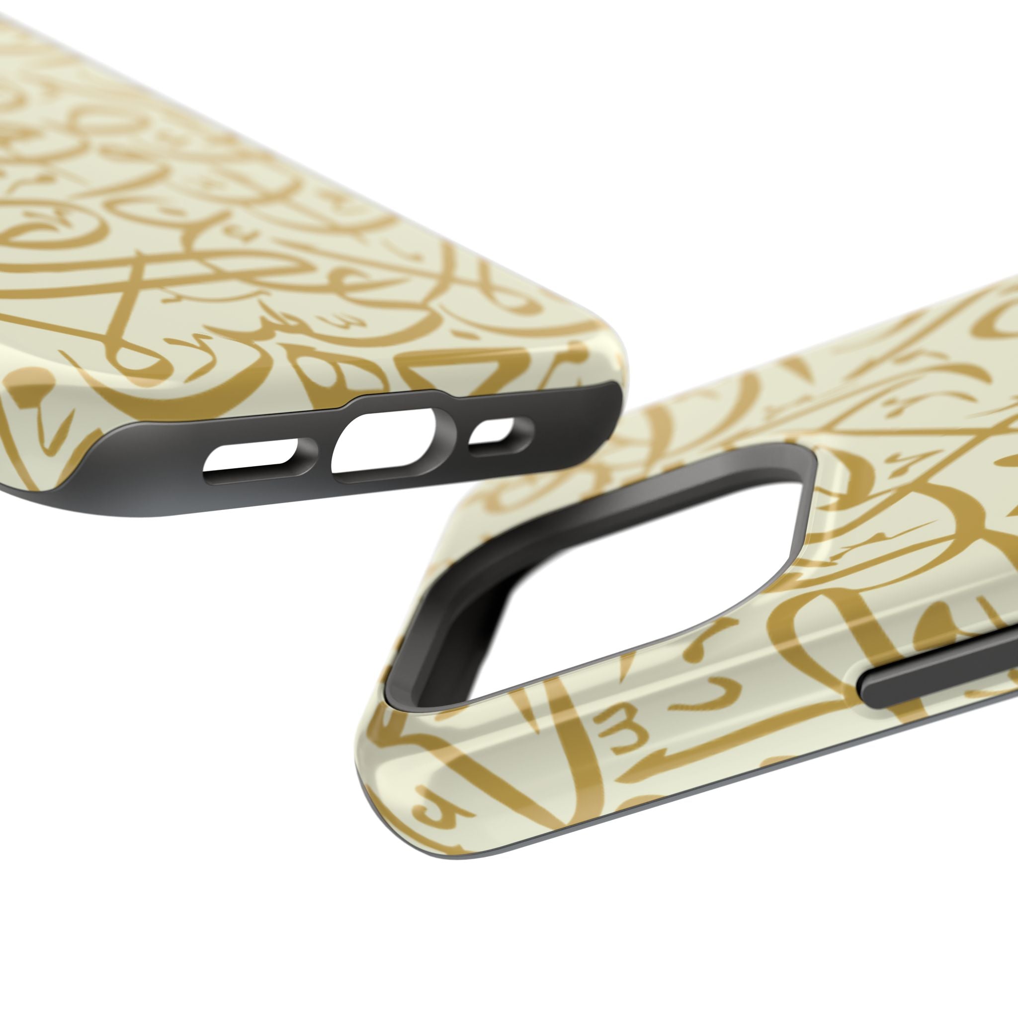 Beige and Gold Arabic Letters  Iphone Magnetic Tough Cases