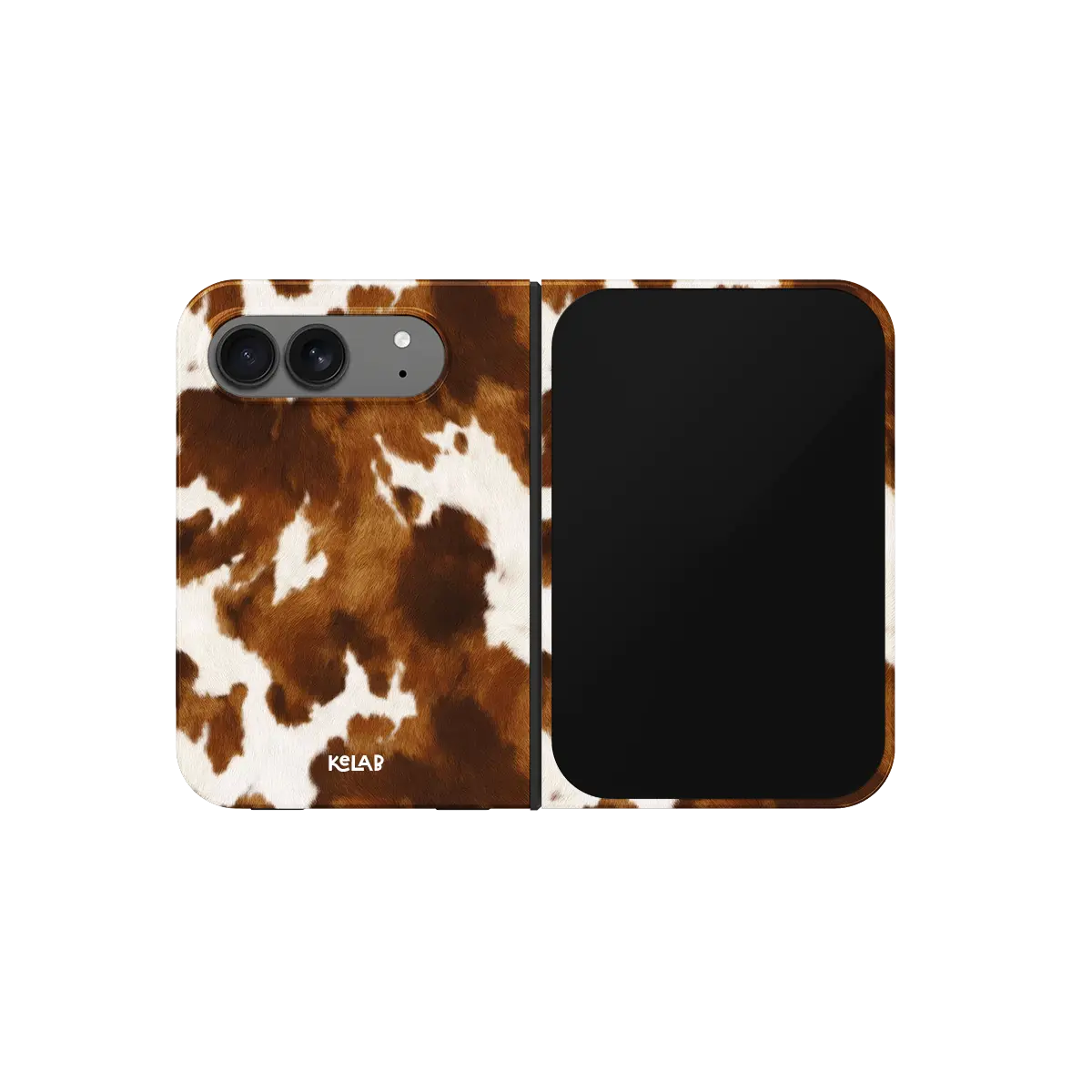 Milk & Mahogany | Brown & Cream Cow Print iPhone Case
