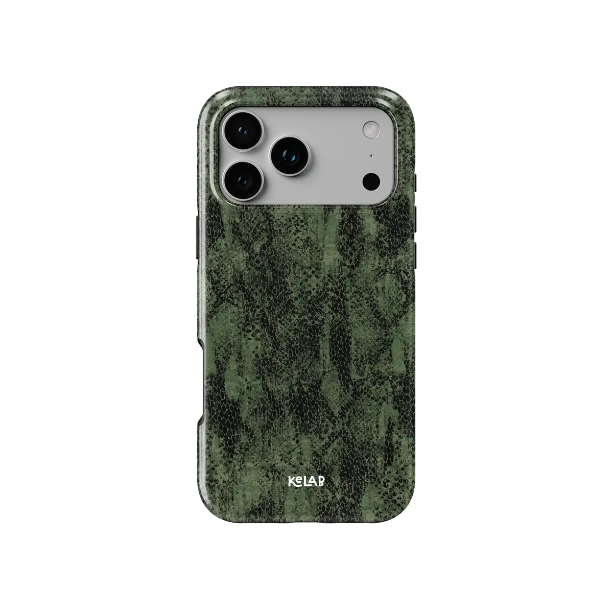 Emerald Python | Olive Green Snake Print iPhone Case