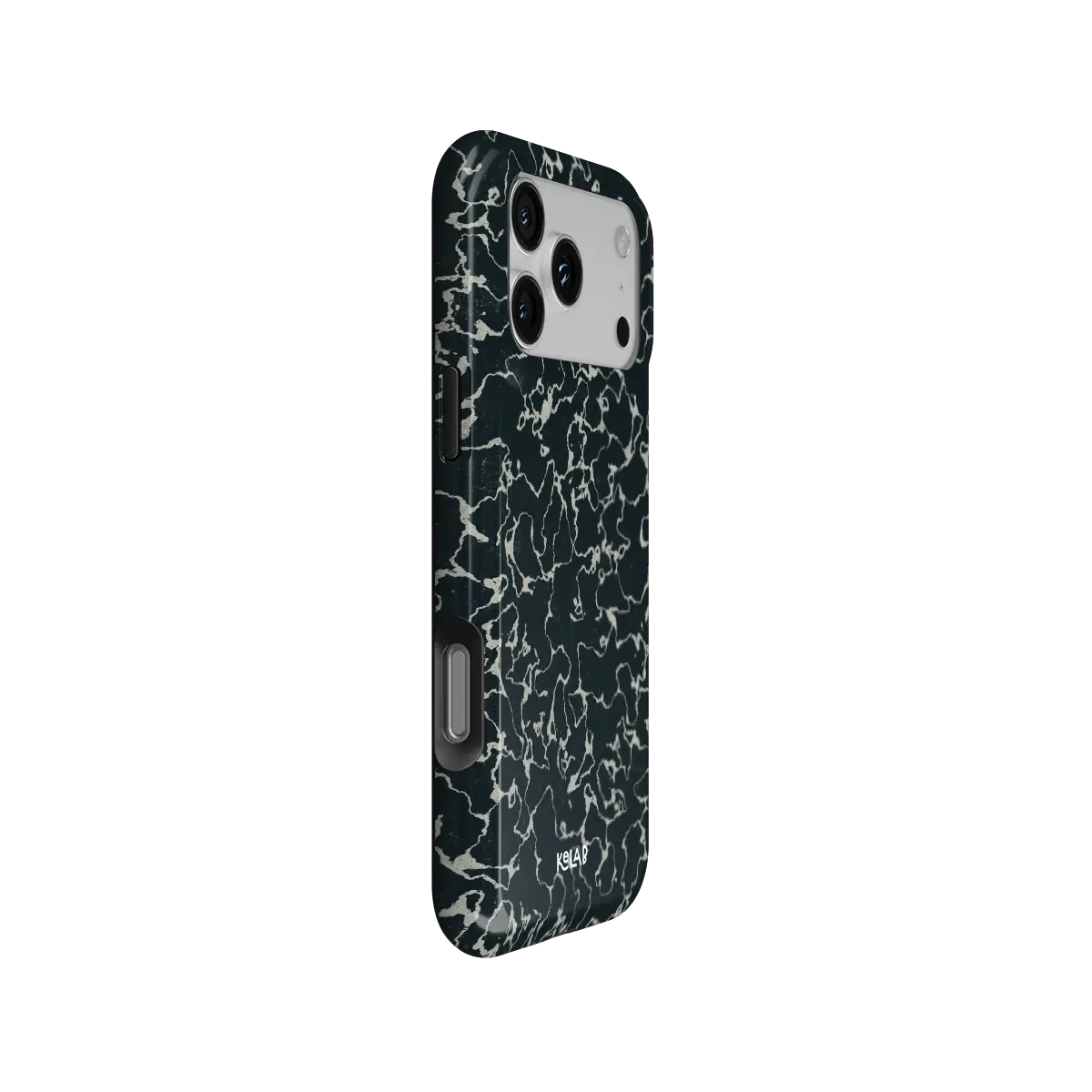 Obsidian Vein | Abstract Black Marble iPhone Case