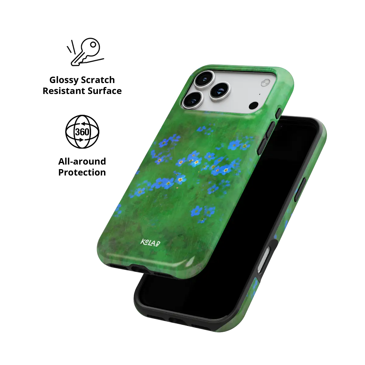 Forget Me Meadow | Vibrant Green Floral iPhone Case
