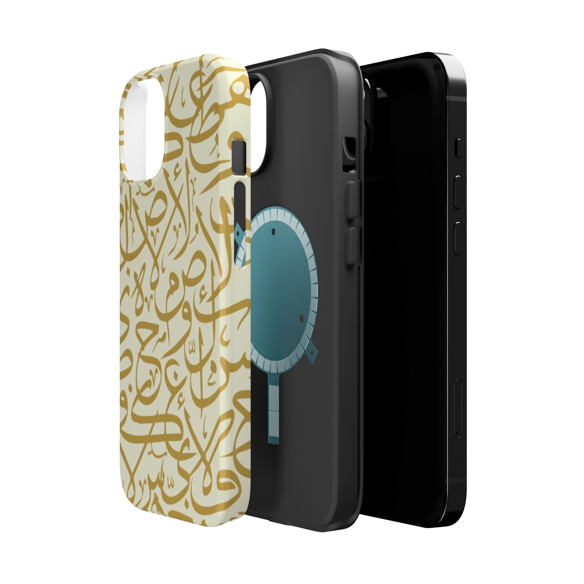 Beige and Gold Arabic Letters  Iphone Magnetic Tough Cases