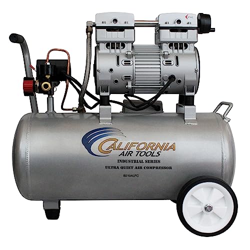 8010ALFC Ultra Quiet & OilFree 1.0 Hp 8.0 Gal. Aluminum Tank Air Compressor
