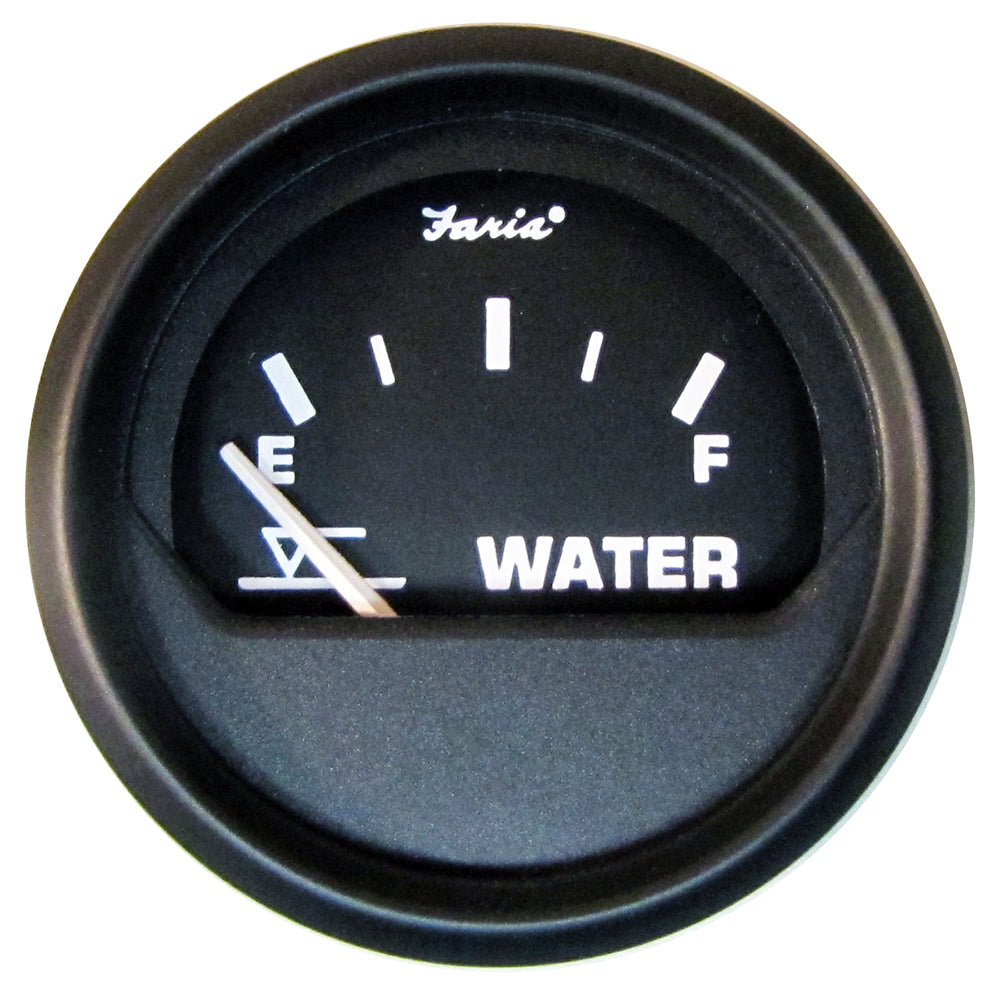 Faria Euro Black 2'' Tank Level Gauge - Potable Water,WBEEAB07XVWTFC4