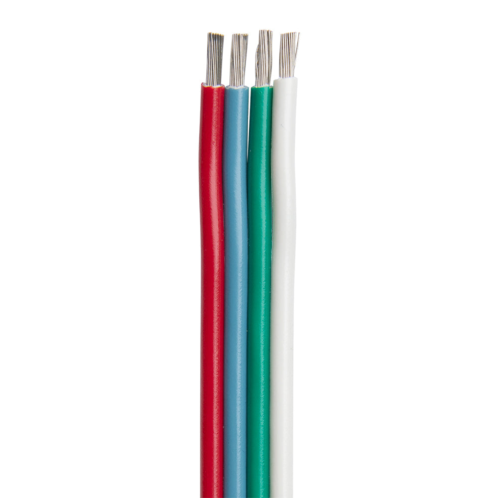 Ancor Flat Ribbon Bonded Rgb Cable 18/4 Awg - Red, Light Blue, Green &Amp; White - 1000&#39;,WBHDWB07XSNHN1N