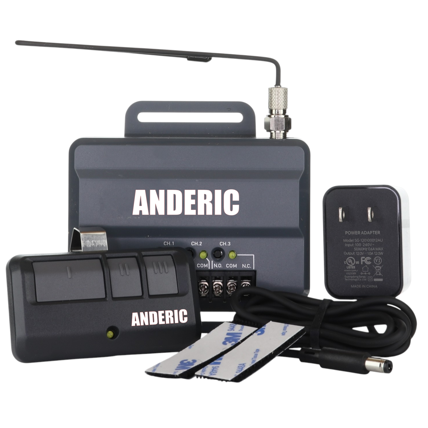 Anderic RR850LM Universal Garage Door & Gate Opener Conversion Add-on Kit for Up to 3 Garage Doors