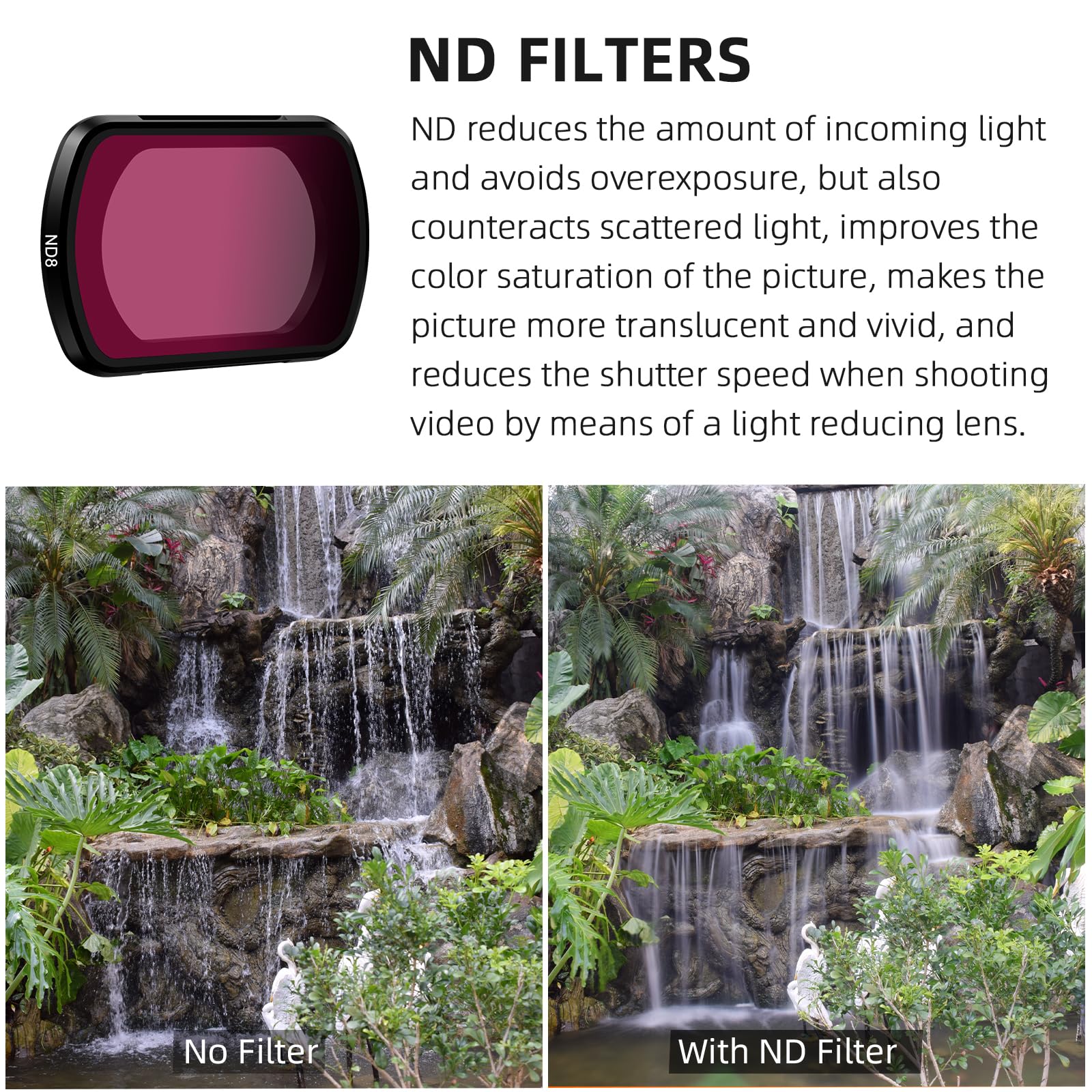 BRDRC ND CPL Lens Filter Set for DJI Osmo Pocket 3 - Magnetic, Stackable, Aluminum, 6 Pack