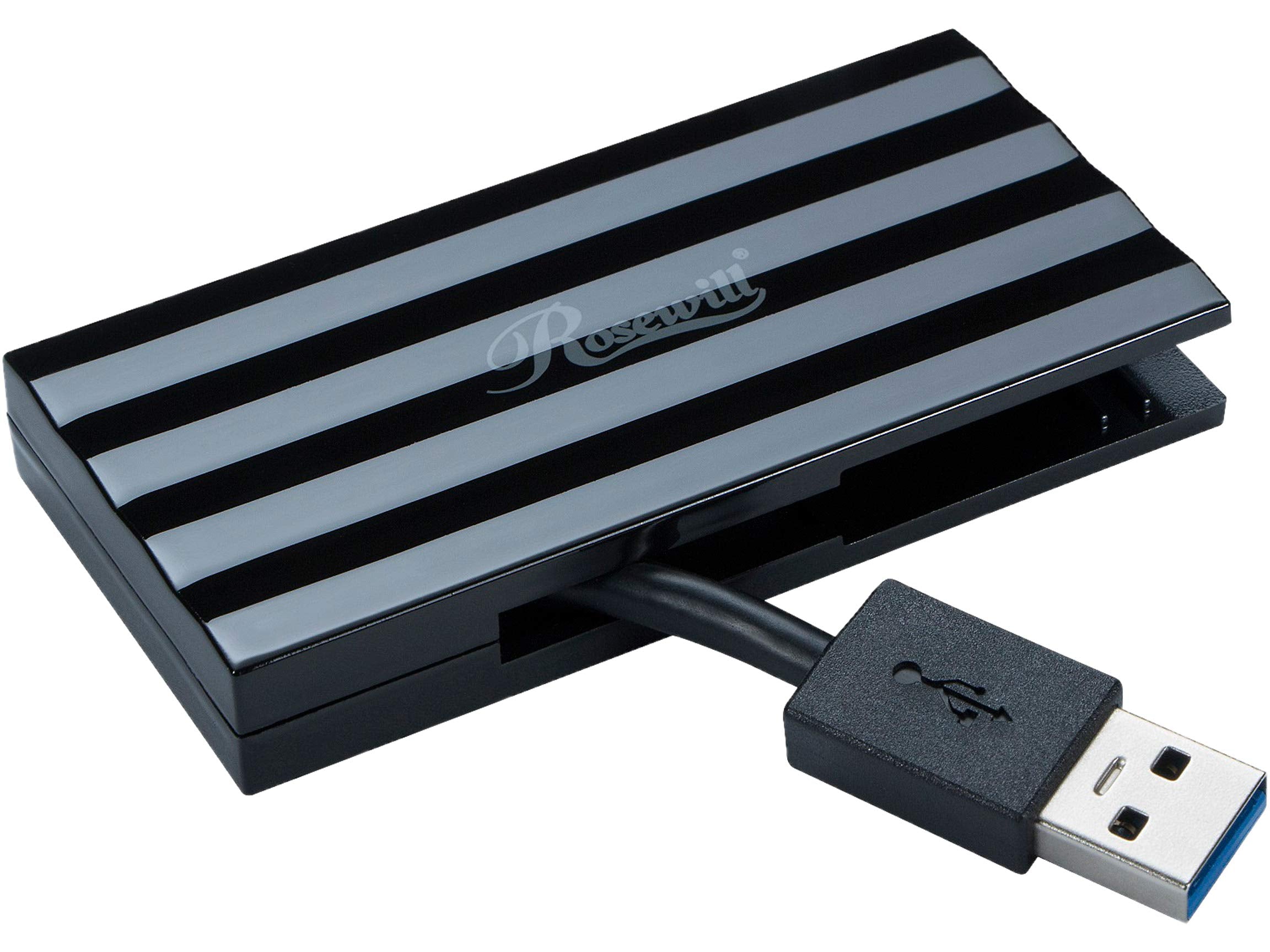 Rosewill Rhb 320B Usb 3.0 4 Ports Mini Hub With Built In Cable