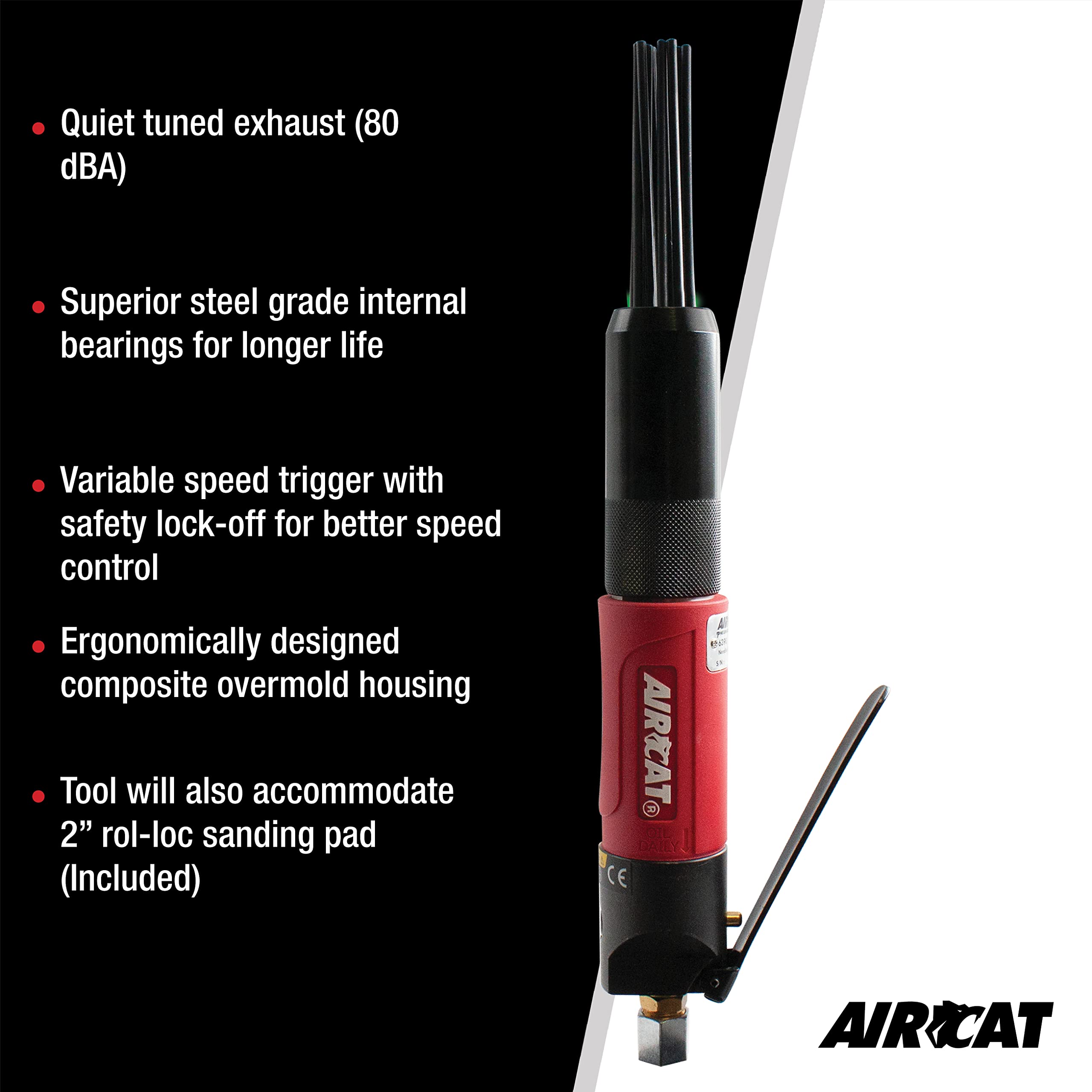 Aircat Pneumatic Tools 6390: Compact Needle Scaler 4,800 Blows Per Minute