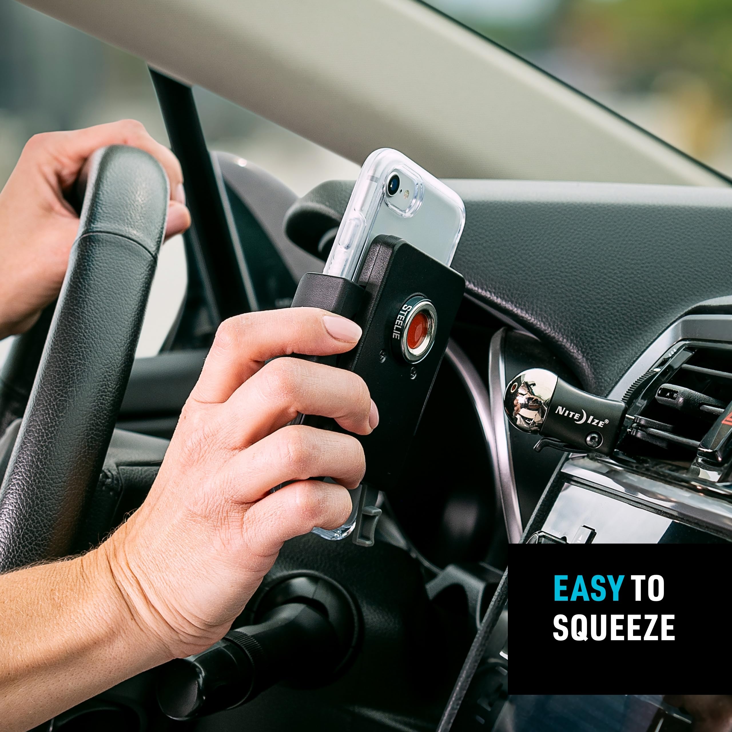 Nite Ize Steelie Vent Kit - Magnetic Cell Phone Holder For Car Vents - Phone Mount - Squeeze