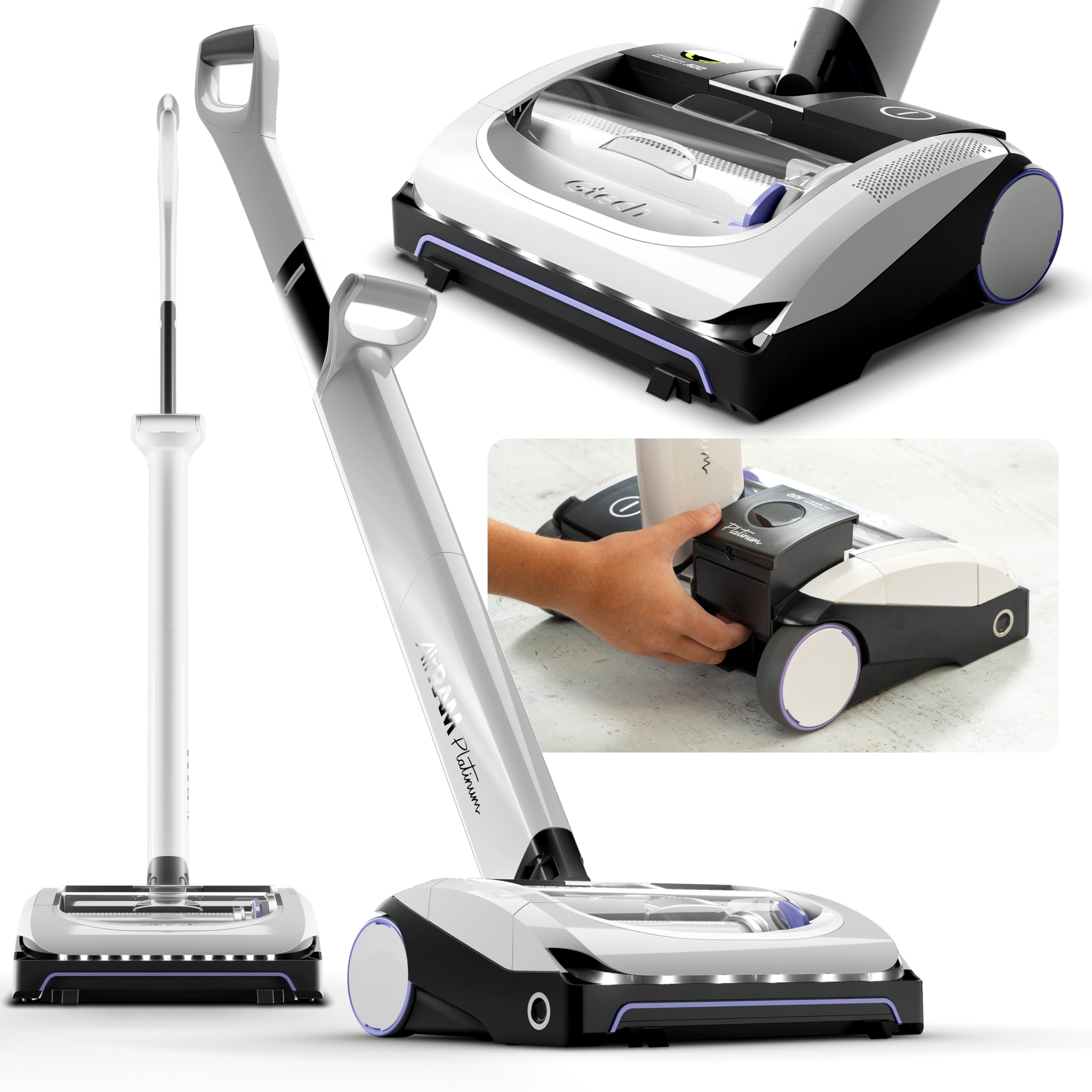Gtech Airram Platinum Cordless Vacuum Cleaner   Includes Anti Hair Wrap Brush Bar   Perfect For Carpet And Hardwood Floors   Rec
