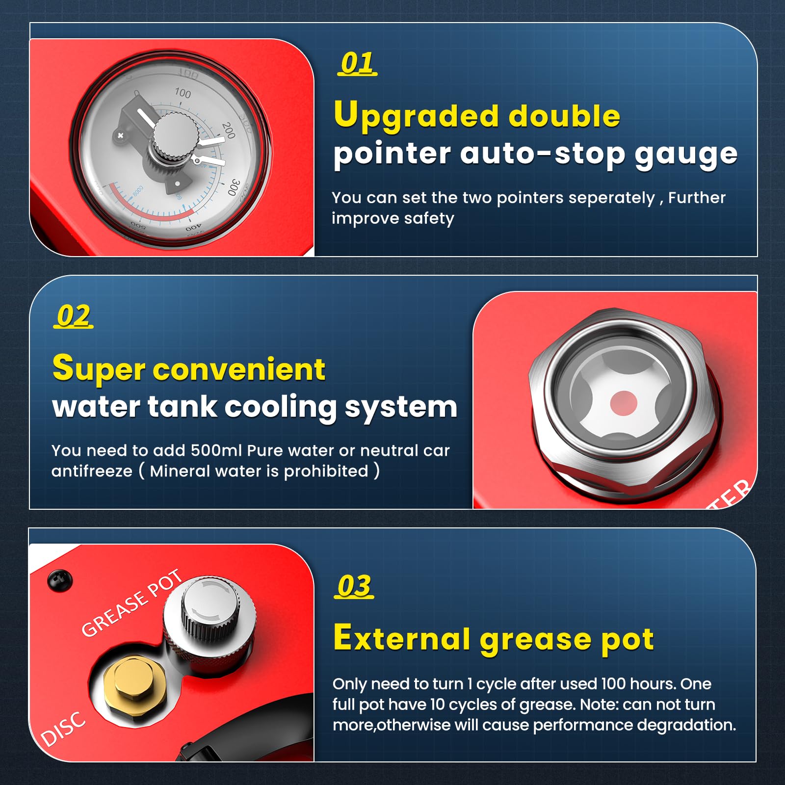 GX Pump Portable PCP Air Compressor, 350W, Max 5800Psi, Model GX-E-CS4-I, Red/Black, Built-in Converter, Water Cooling, 12V Auto Stop