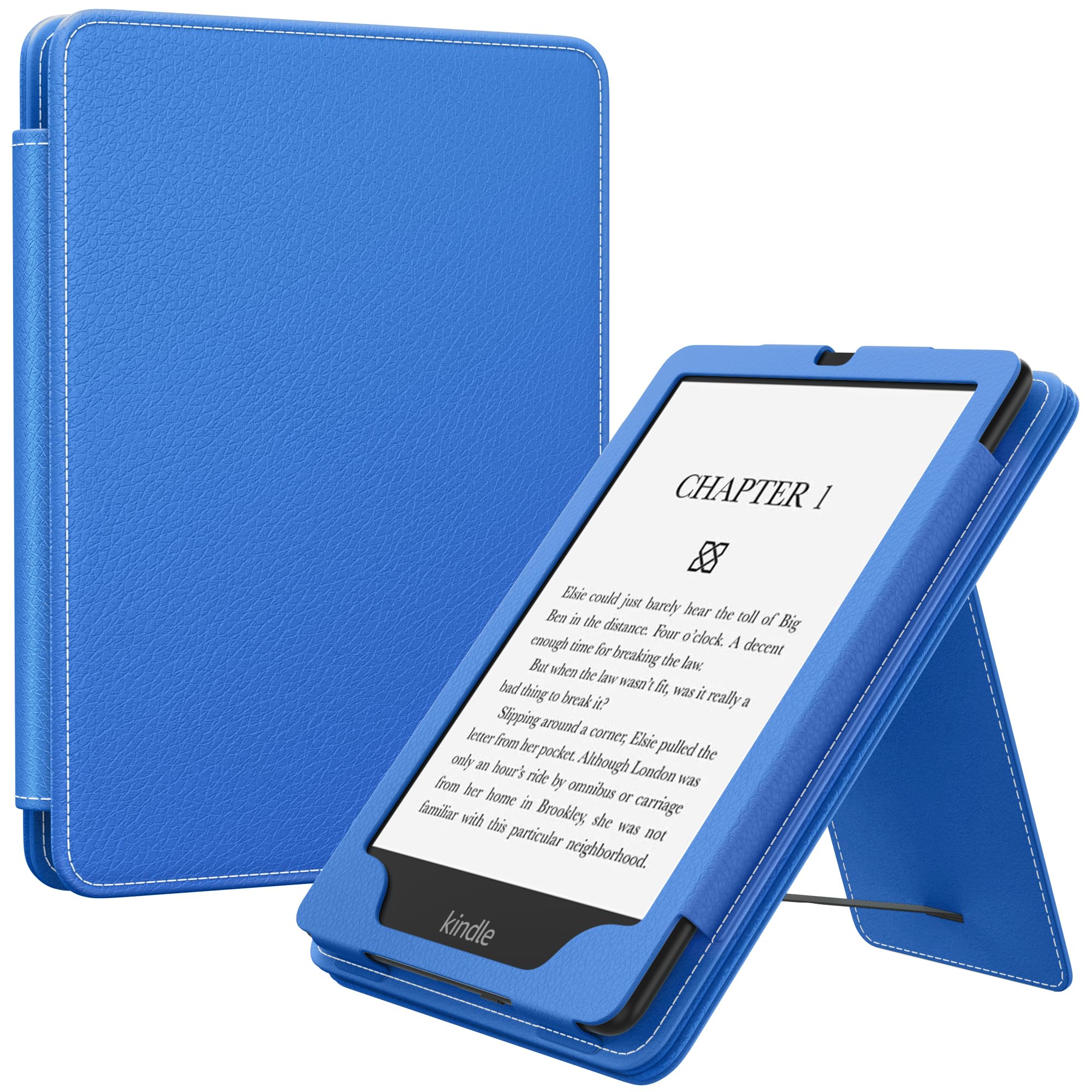 MoKo Case for 7'/6.8' Kindle Paperwhite(12th/11th Generation 2024/2021) and Kindle Colorsoft Signature Edition, Slim PU Shell Cover Case with Auto Wake/Sleep for Kindle Paperwhite 2024, Blue