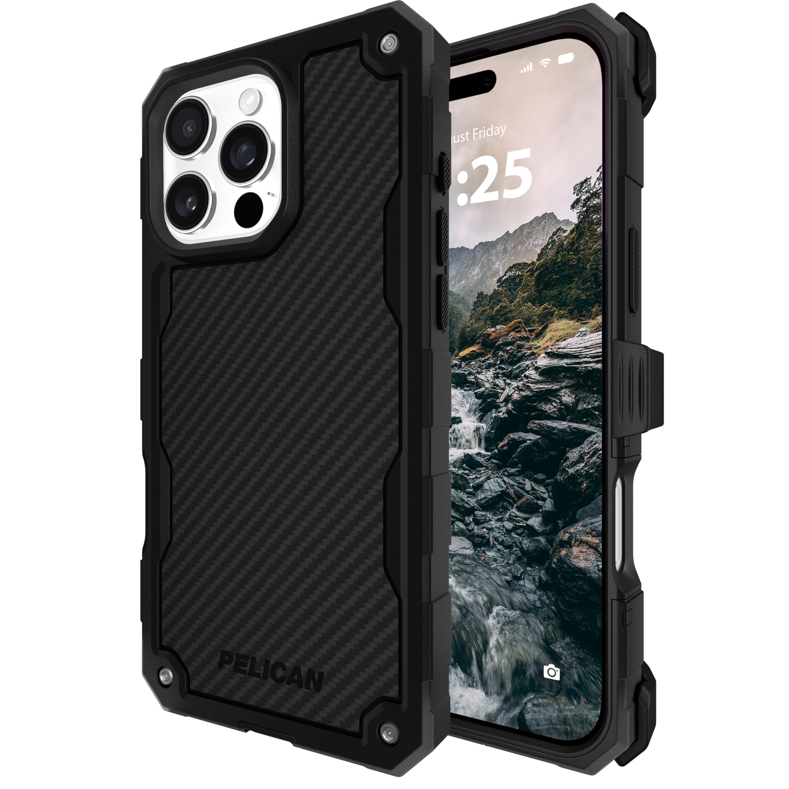 Pelican Shield Iphone 16 Pro Max Case [Compatible With Magsafe] Rugged Phone Case W/ 21Ft Military Grade Drop Protection   Heavy