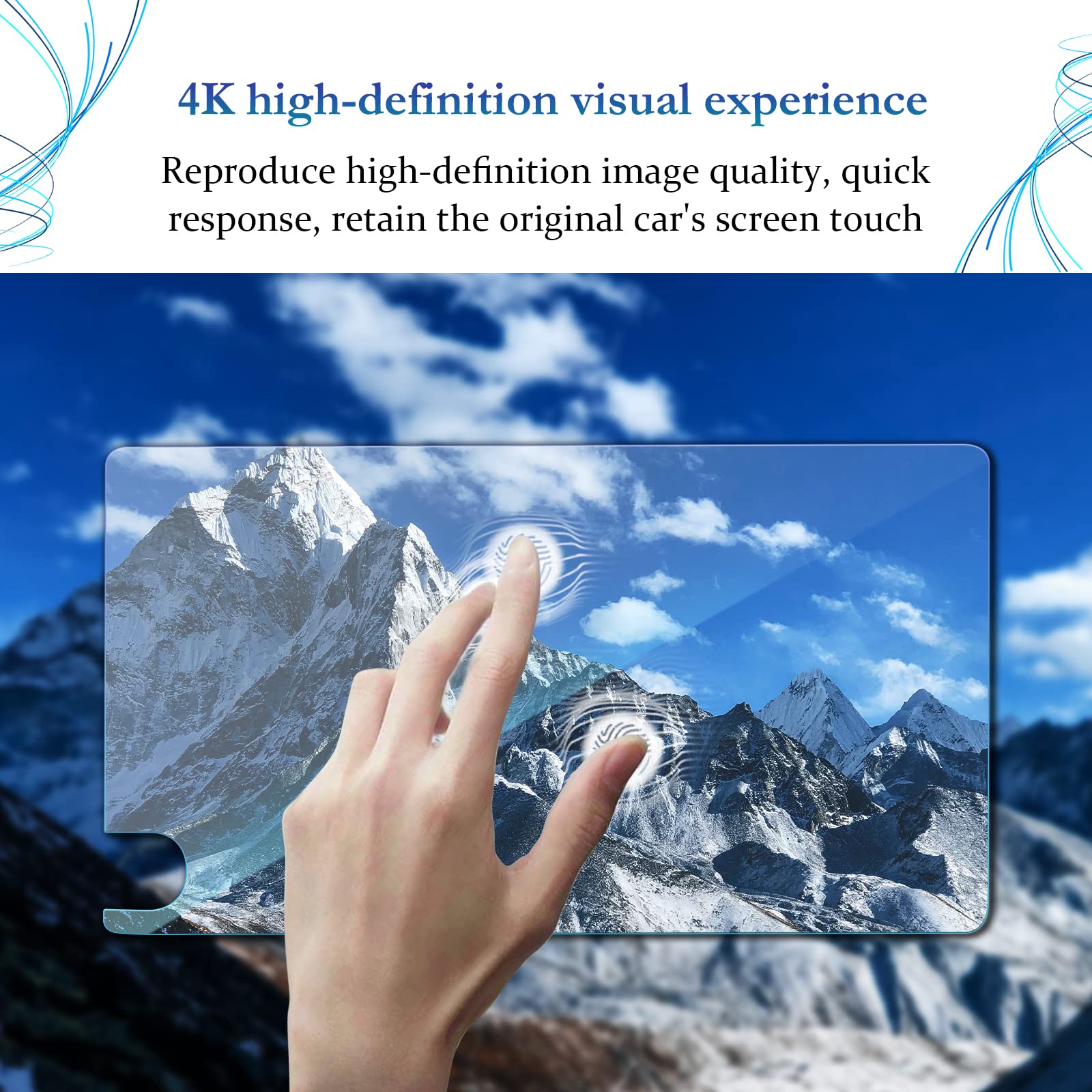 Sktu Screen Protector For 2023 2025 Toyota Highlander/Highlander Hybrid 8In Navigation 2023 2024 2025 Highlander Accessories Tempered Glass Hd Clear