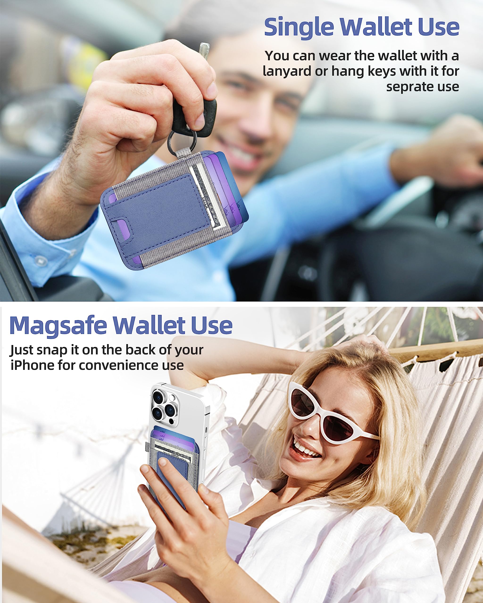 Magnetic Wallet, Magsafe Wallet For Apple Iphone 16/15/14/13/12 Series, Leather Wallet For Magsafe, Magnetic Phone Wallet For Ip