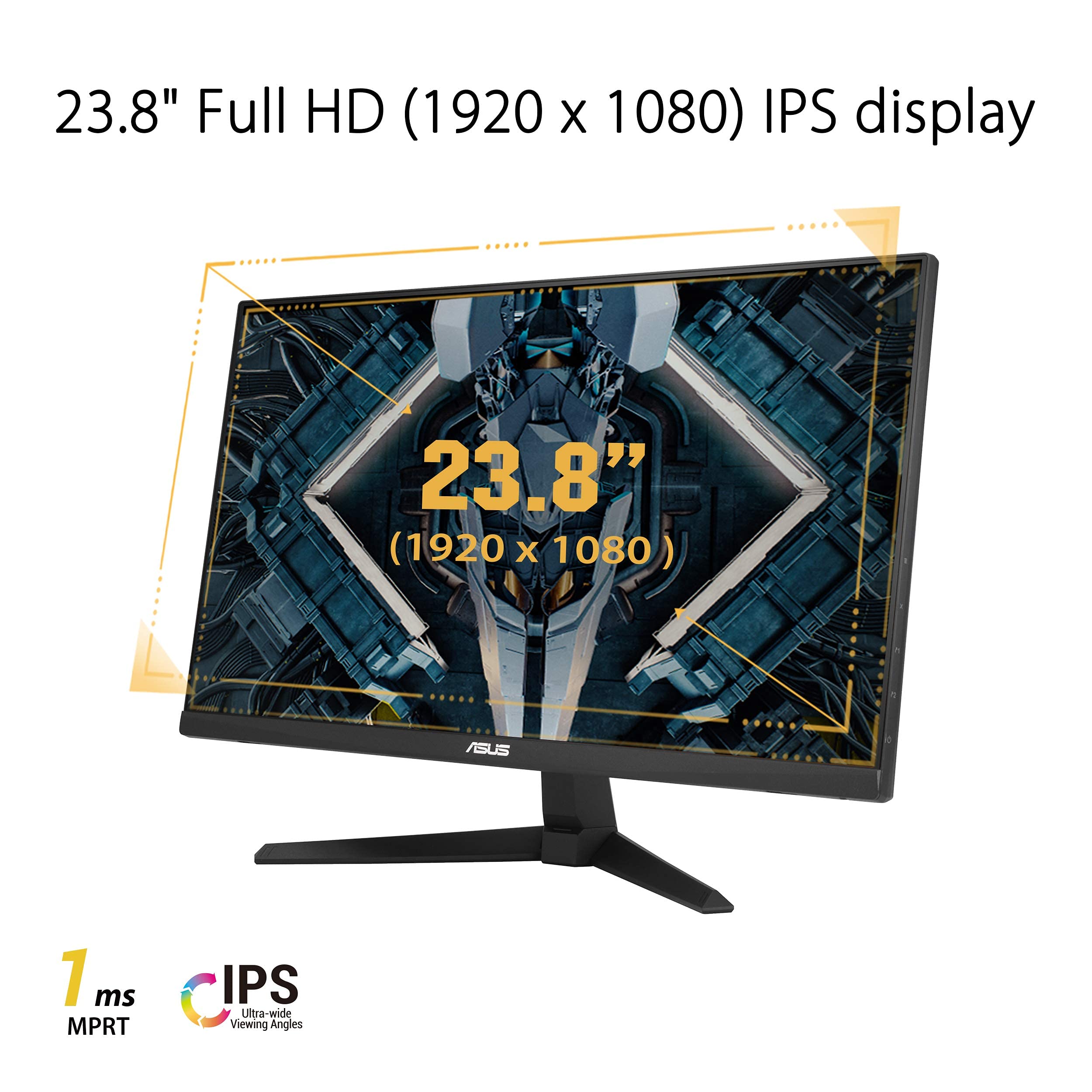 Asus Tuf Gaming 23.8    1080P Monitor (Vg249Q1A) - Full Hd, Ips, 165Hz (Supports 144Hz), 1Ms, Extreme Low Motion Blur, Speaker,