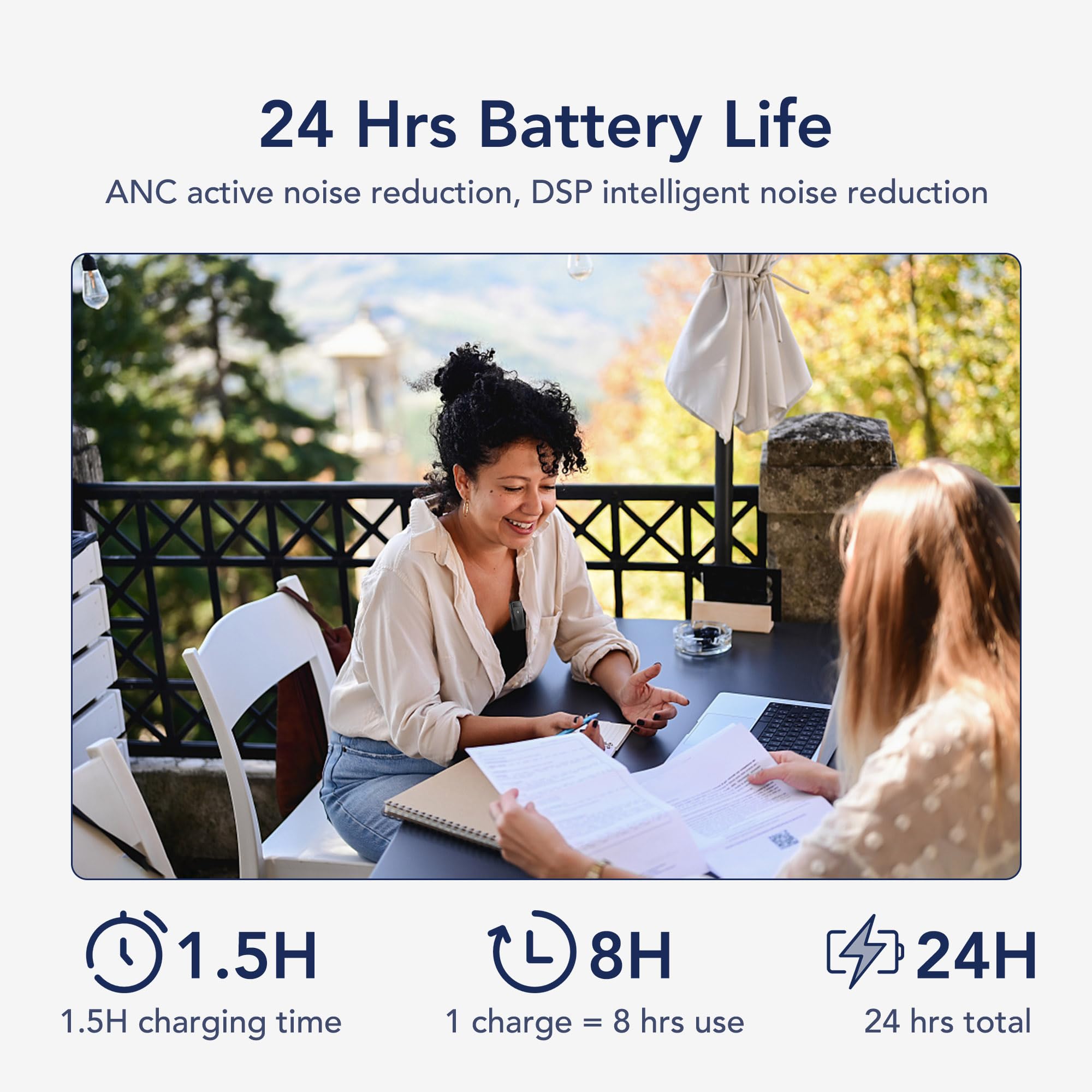 Rgblink Wireless Lavalier Microphone Compatible For Iphone 16,15 Pro Max, Usb C Smartphone, Samsung, Android   Set Of 2 Lapel Mi