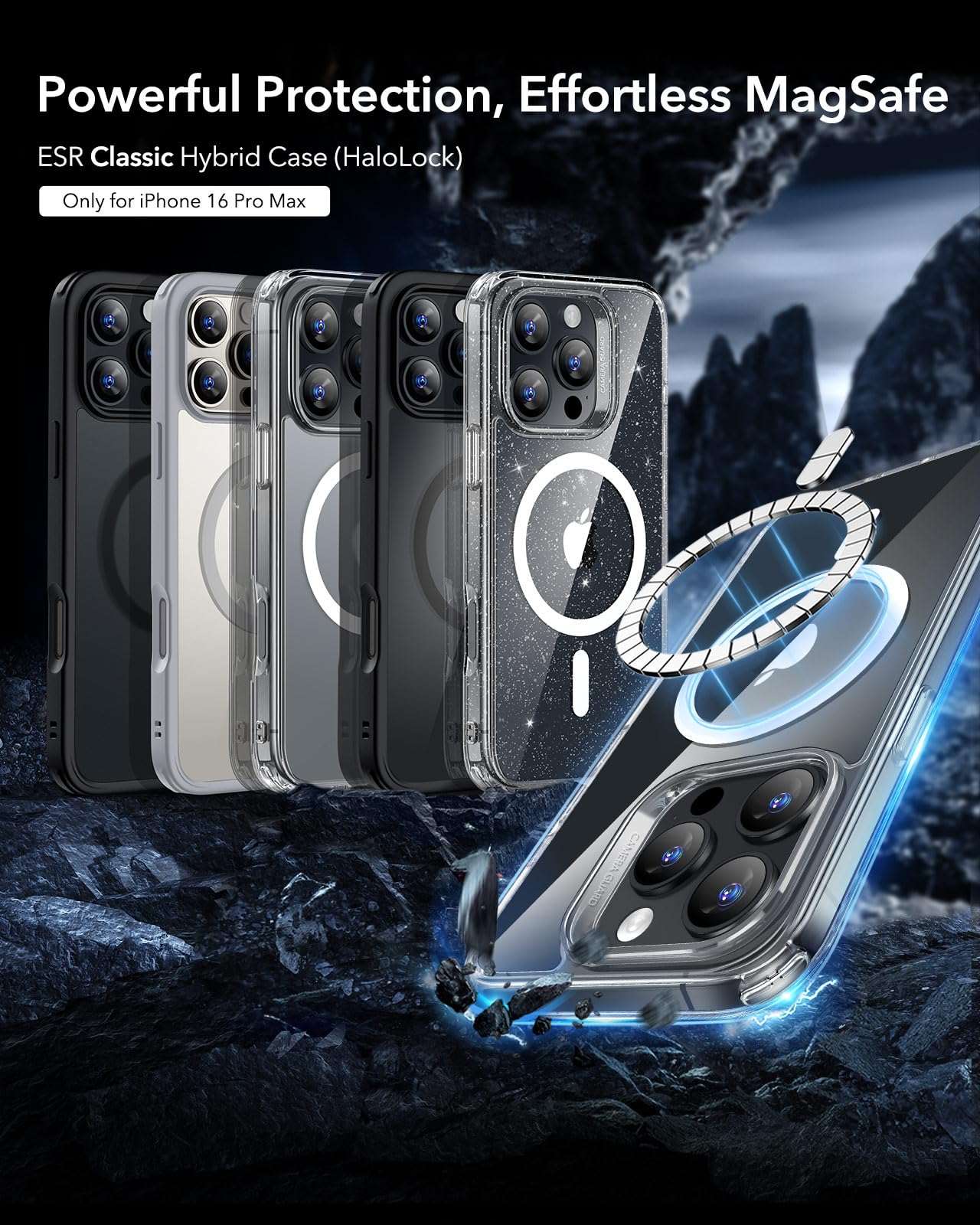 Esr For Iphone 16 Pro Max Case, Compatible With Magsafe, Shockproof Military-Grade Protection, Magnetic Phone Case For Iphone 16