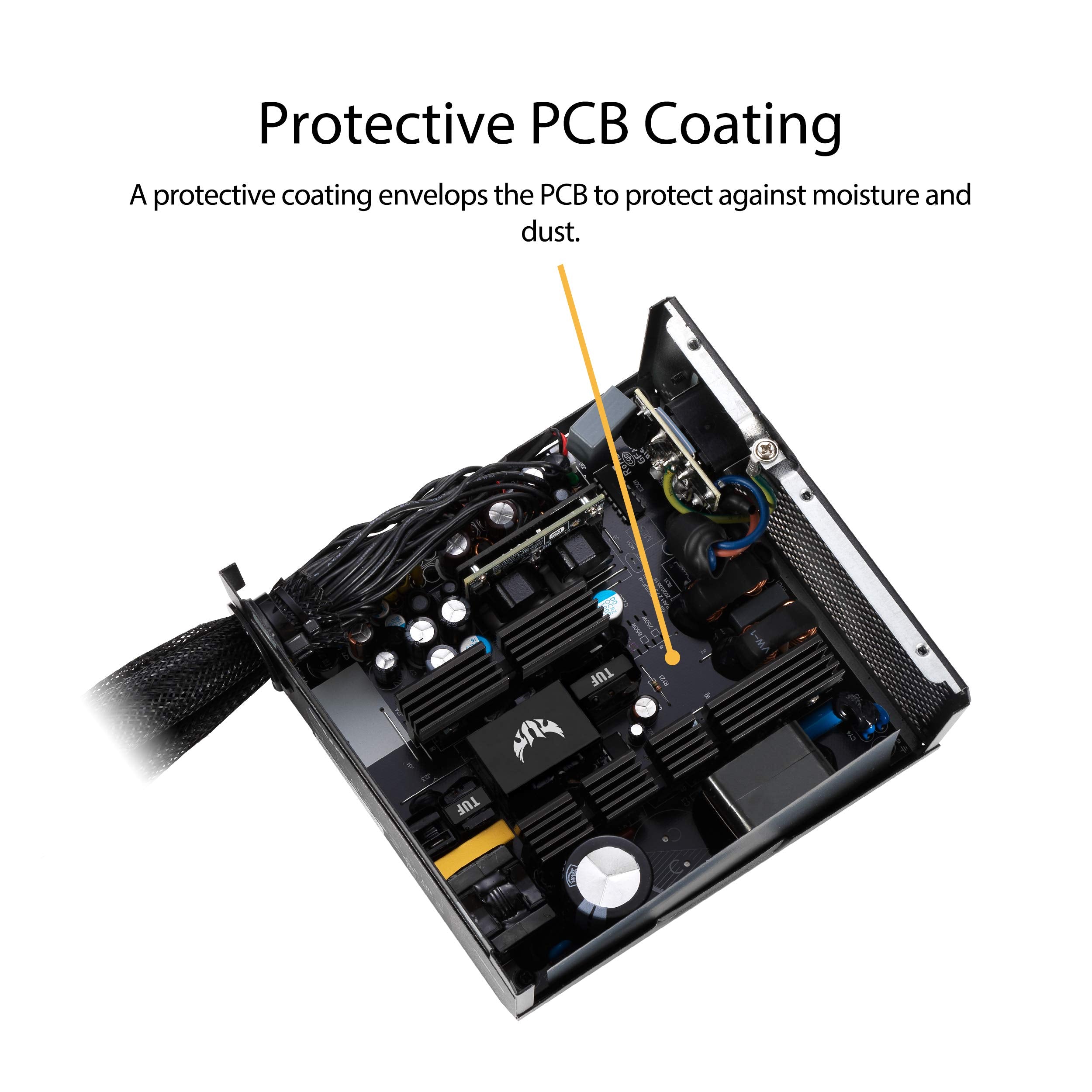 Asus Tuf Gaming 550W Bronze Psu, Power Supply(Axial Tech Fan Design, Dual Ball Fan Bearings, 0Db Technology, 80 Plus Bronze Cert