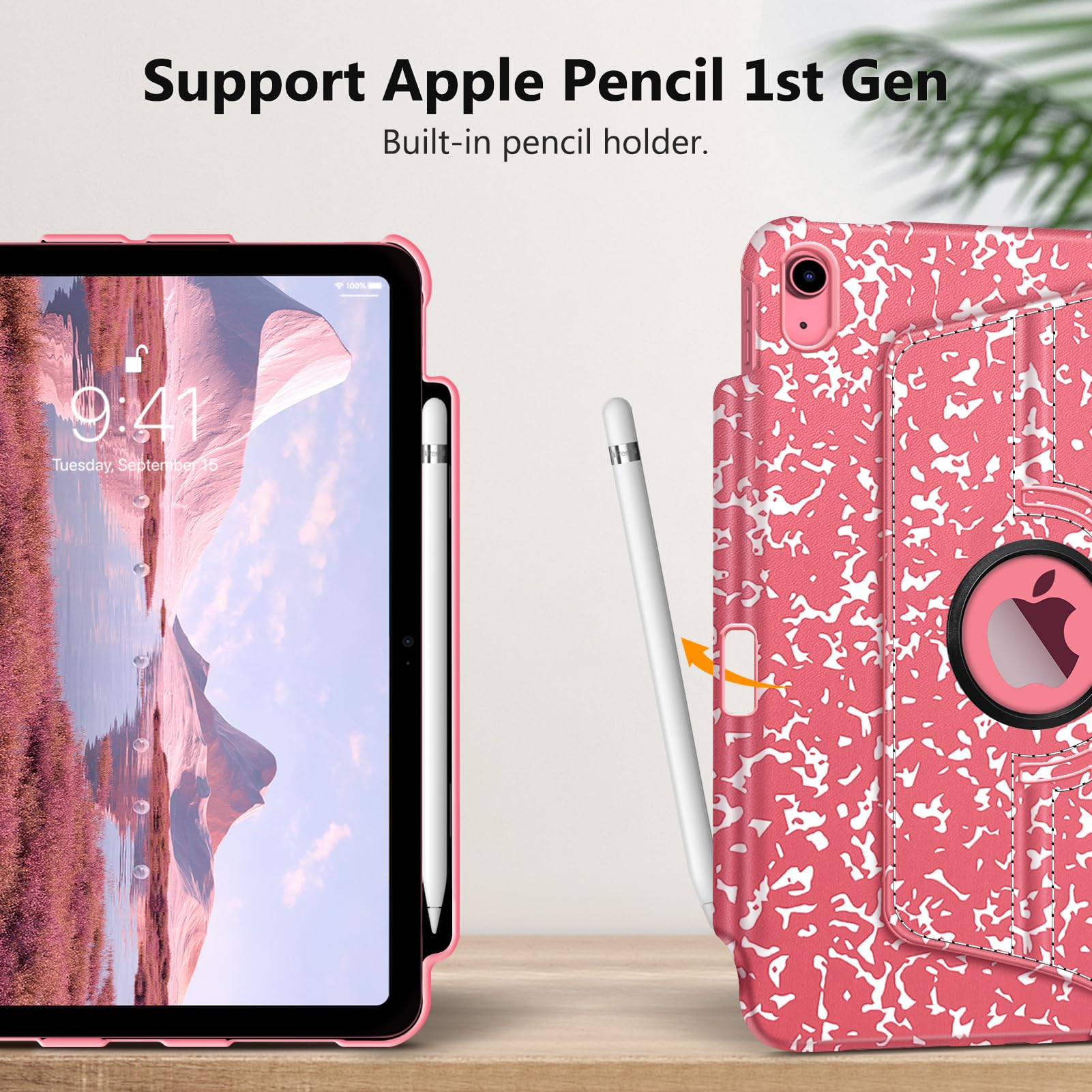 Fintie Rotating Case For Ipad 10Th Generation 10.9 Inch Tablet (2022 Model) With Pencil Holder   360 Degree Rotating Protective