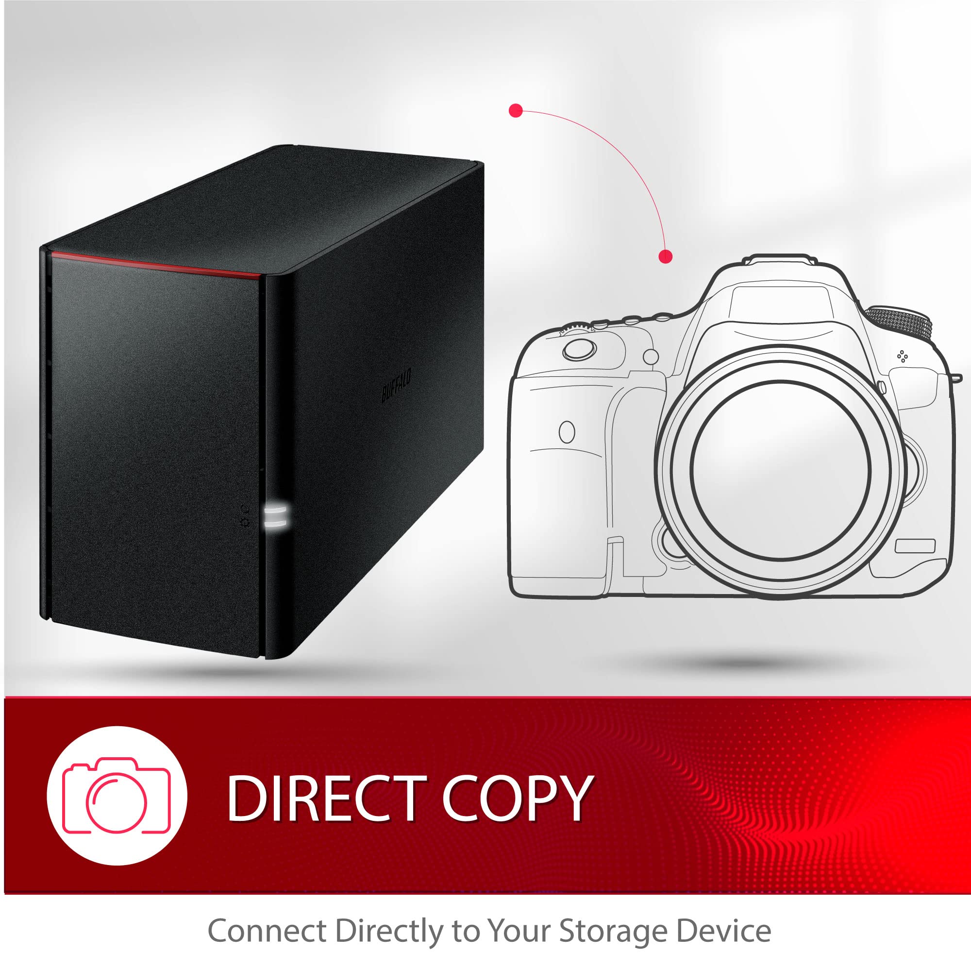 Buffalo Linkstation Soho 220 2 Bay Desktop 4Tb Home Office Private Cloud Data Storage With Hard Drives Included