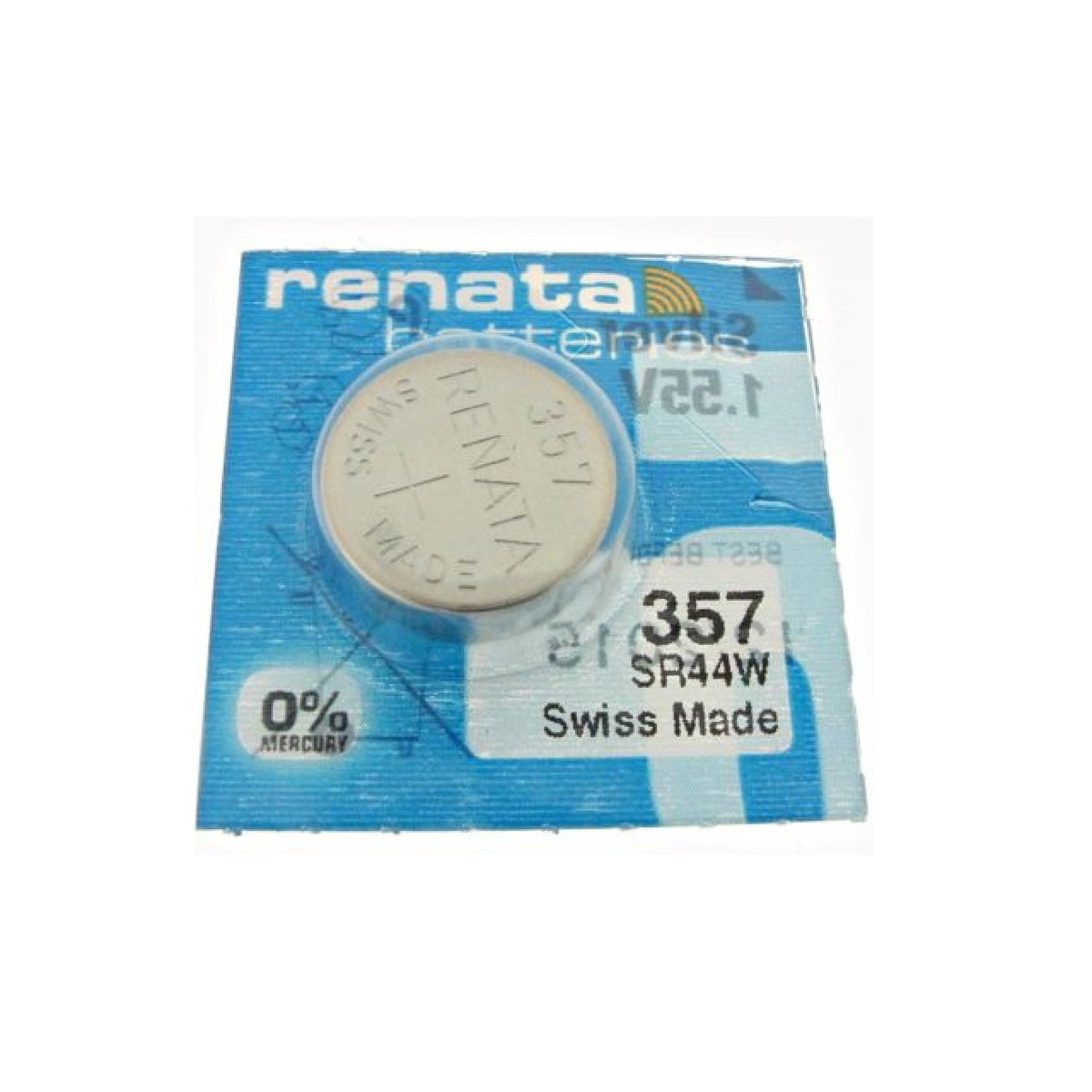 Renata Batteries 357 Silver Oxide 1.55V Watch Battery (1 Pc)
