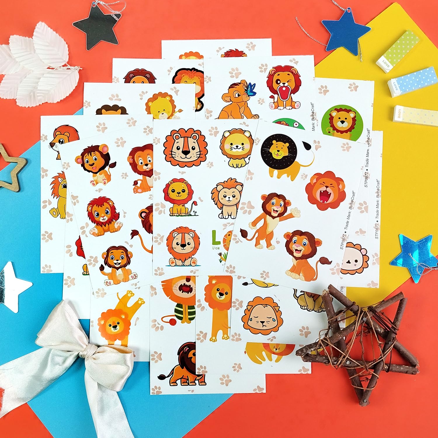 Lion Stickers   Lion Gifts, Lion Birthday Party Decorations, Lions Party Supplies, Lion S, Lion Decor For Party