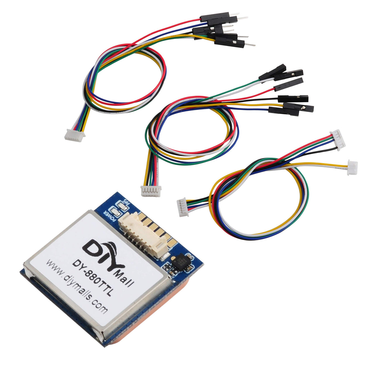 Geekstory DY-880 TTL GPS Receiver Module with Flash HMC5883L Compass + GPS Active Antenna Support GPS Glonass Beidou for Arduino FPV Aircraft CC3D Flight Control, Replace BN-880 GPS